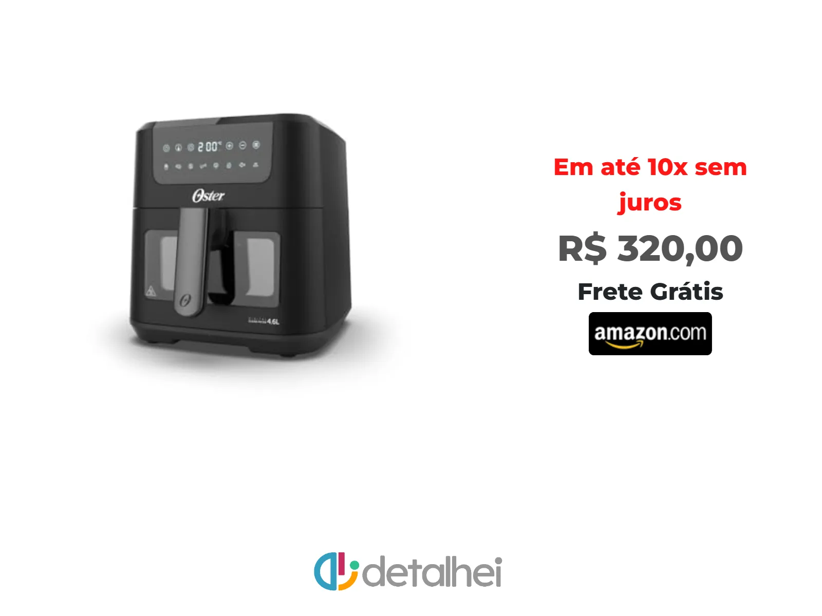 Foto do produto ❗Fritadeira Digital Clear Oster 4,6L com Visor Transparente - 127V<br/>#Amazon: <a href="https://harpy.me/6s2YygYM3Dxy" target="_blank" rel="nofollow">https://harpy.me/6s2YygYM3Dxy</a>