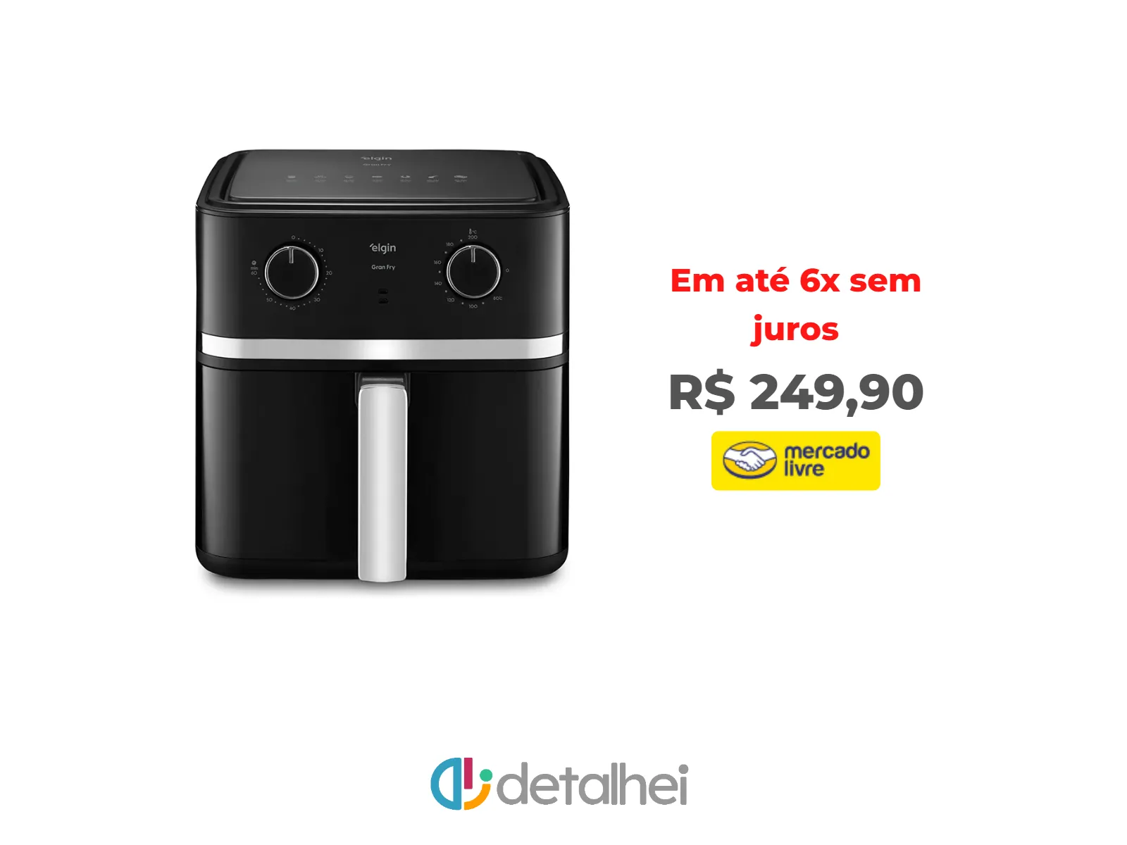 Foto do produto ❗Fritadeira Elétrica Air Fryer Gran Fry Elgin - 8 Litros Preto<br/>#Mercado Livre: <a href="https://harpy.me/Jm_kIw1VruMv" target="_blank" rel="nofollow">https://harpy.me/Jm_kIw1VruMv</a>