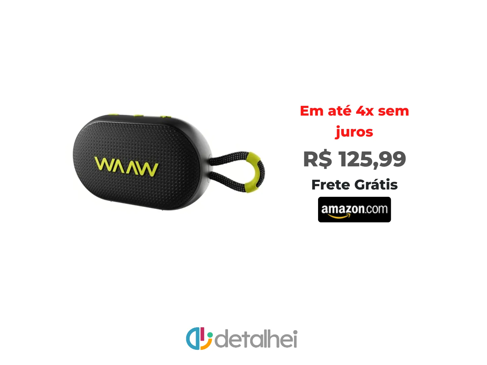 Foto do produto ❗WAAW by ALOK Caixa de Som Bluetooth ME 110 12 Horas de Reprodução, Resistente à Água com Alça Integrada<br/>#Amazon: <a href="https://harpy.me/7aJss9OpWGeB" target="_blank" rel="nofollow">https://harpy.me/7aJss9OpWGeB</a>