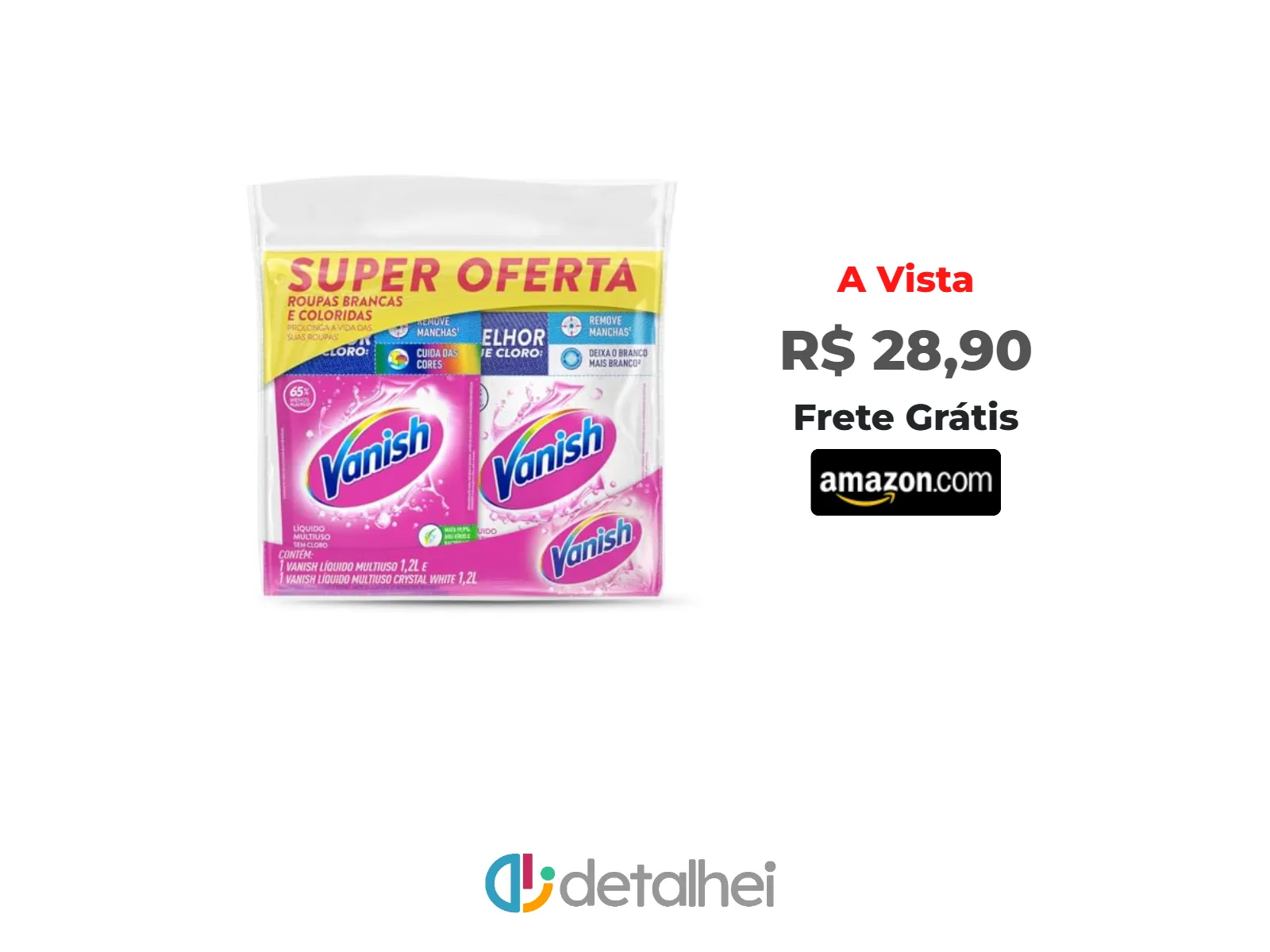 Foto do produto ❗Kit Tira Manchas Vanish Gel Multiuso 1,2L + Crystal White 1,2L<br/>#Amazon: <a href="https://harpy.me/AZaspQjH1X9J" target="_blank" rel="nofollow">https://harpy.me/AZaspQjH1X9J</a>