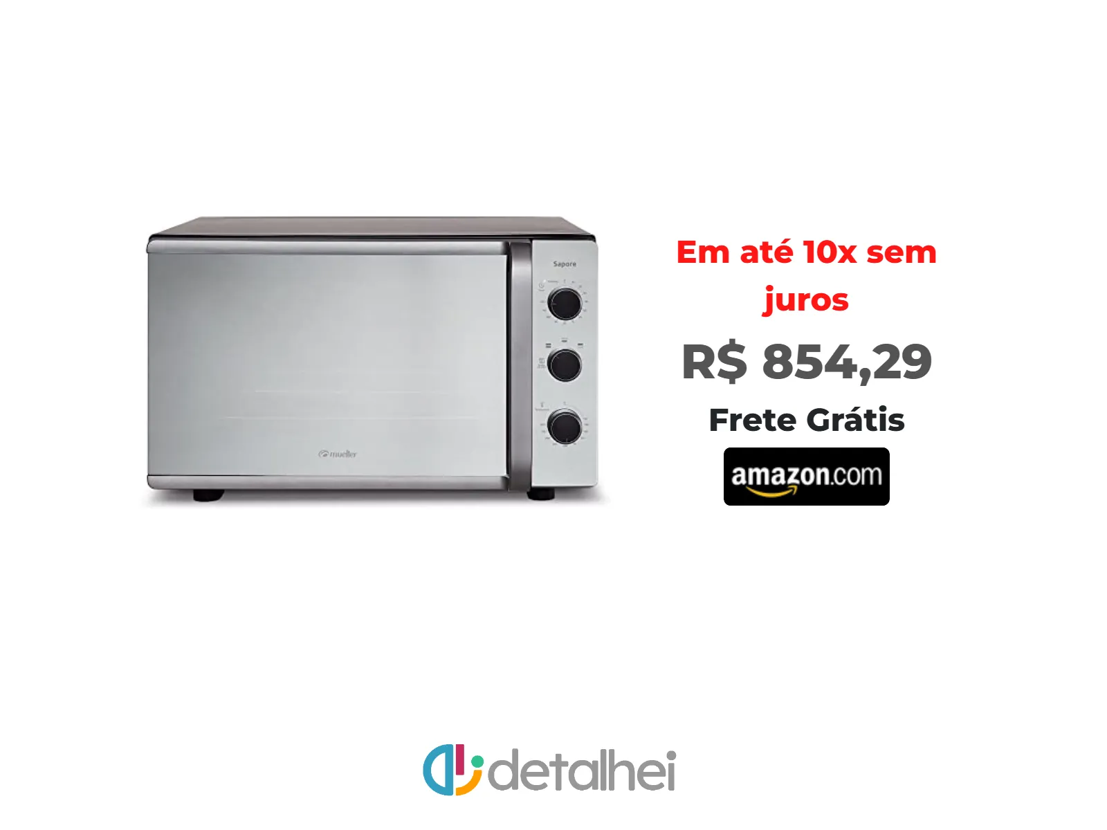 Foto do produto ❗Forno Elétrico Sapore 44L Inox G3 127V Mueller<br/>#Amazon: <a href="https://harpy.me/ekdRIojOJgzP" target="_blank" rel="nofollow">https://harpy.me/ekdRIojOJgzP</a>