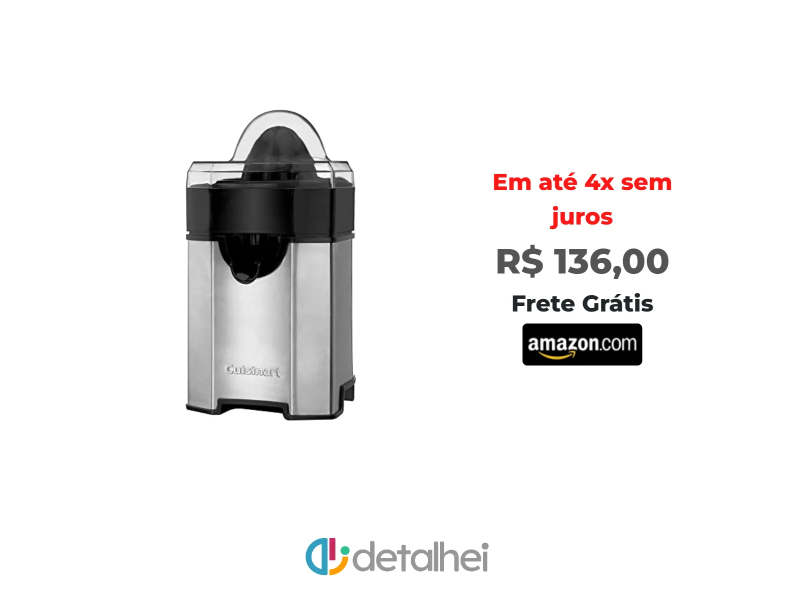 Foto do produto ❗Espremedor de Sucos Elétrico Cuisinart em Aço Inox 110V<br/>#Amazon: <a href="https://harpy.me/E1K2SifY3J9Y" target="_blank" rel="nofollow">https://harpy.me/E1K2SifY3J9Y</a>