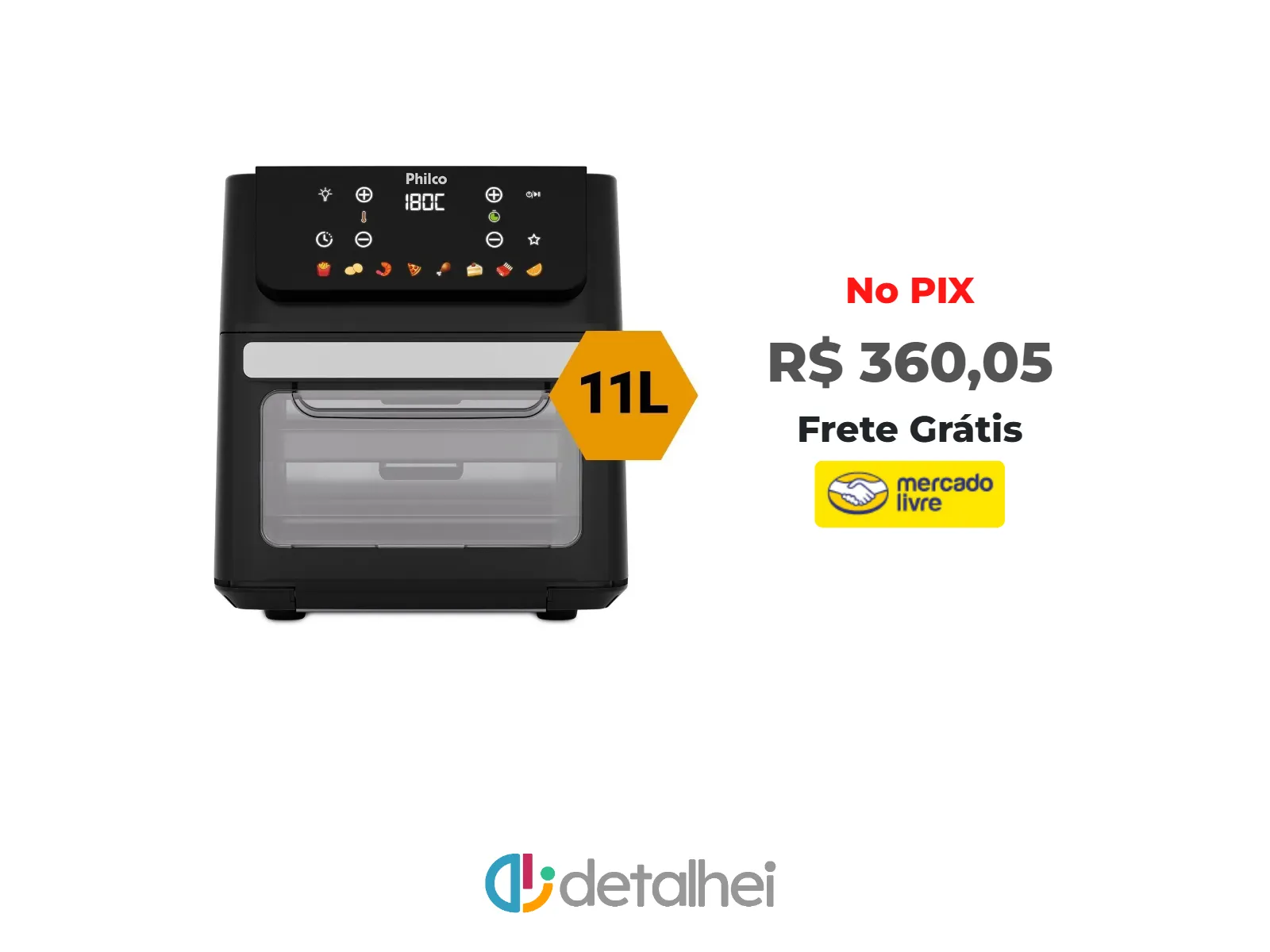 Foto do produto ❗Fritadeira Air Fryer Philco 11 Litros Paf11b 127v<br/>#Mercado Livre: <a href="https://harpy.me/Z25m5XjbUGwN" target="_blank" rel="nofollow">https://harpy.me/Z25m5XjbUGwN</a>