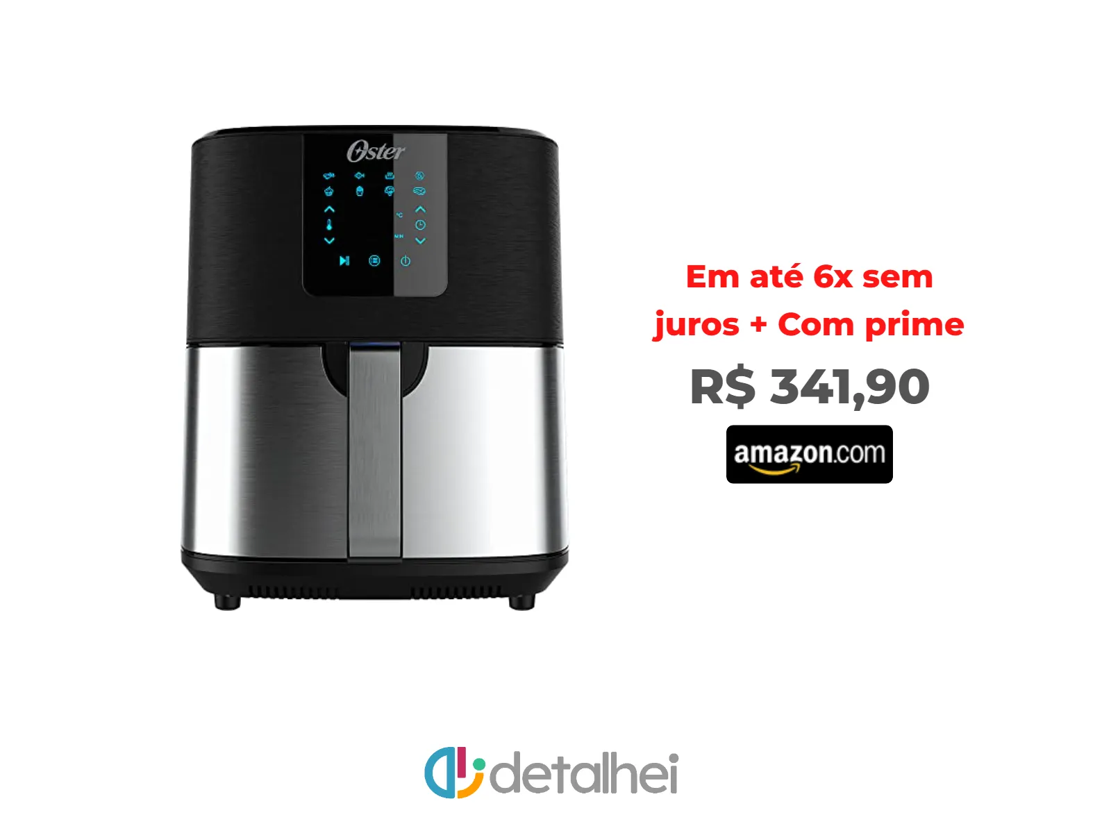 Foto do produto ❗Fritadeira Ultra Digital 2 em 1 Inox 4,8L Oster com Painel Touch - 127V<br/>#Amazon: <a href="https://harpy.me/MY3MOE0z2p1P" target="_blank" rel="nofollow">https://harpy.me/MY3MOE0z2p1P</a>
