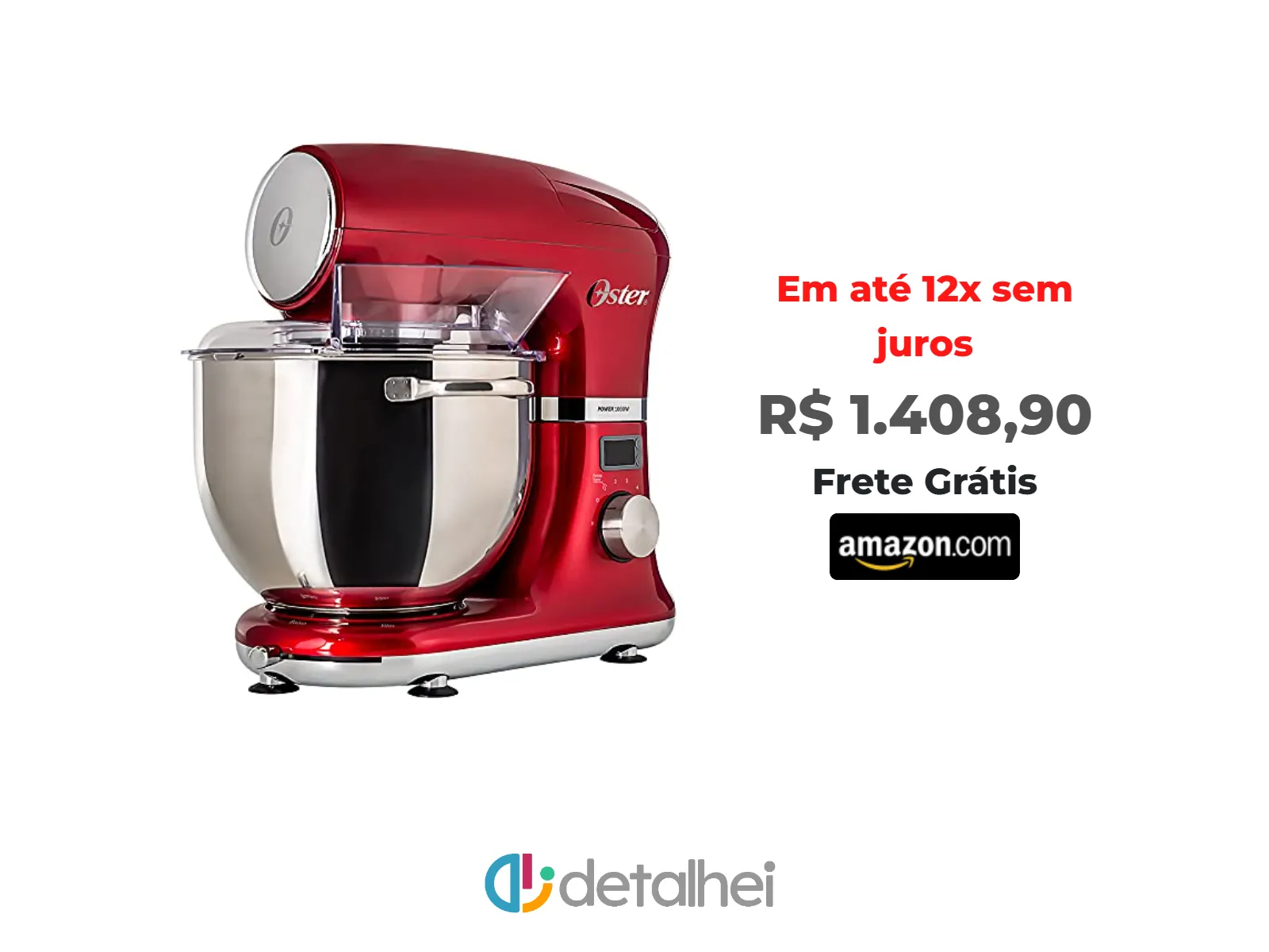 Foto do produto ❗Oster Batedeira Planetária Digital, Bowl Inox, 5L, 220V, Vermelha, 1000W, OBAT911<br/>#Amazon: <a href="https://harpy.me/ejf6mYCzsf7H" target="_blank" rel="nofollow">https://harpy.me/ejf6mYCzsf7H</a>