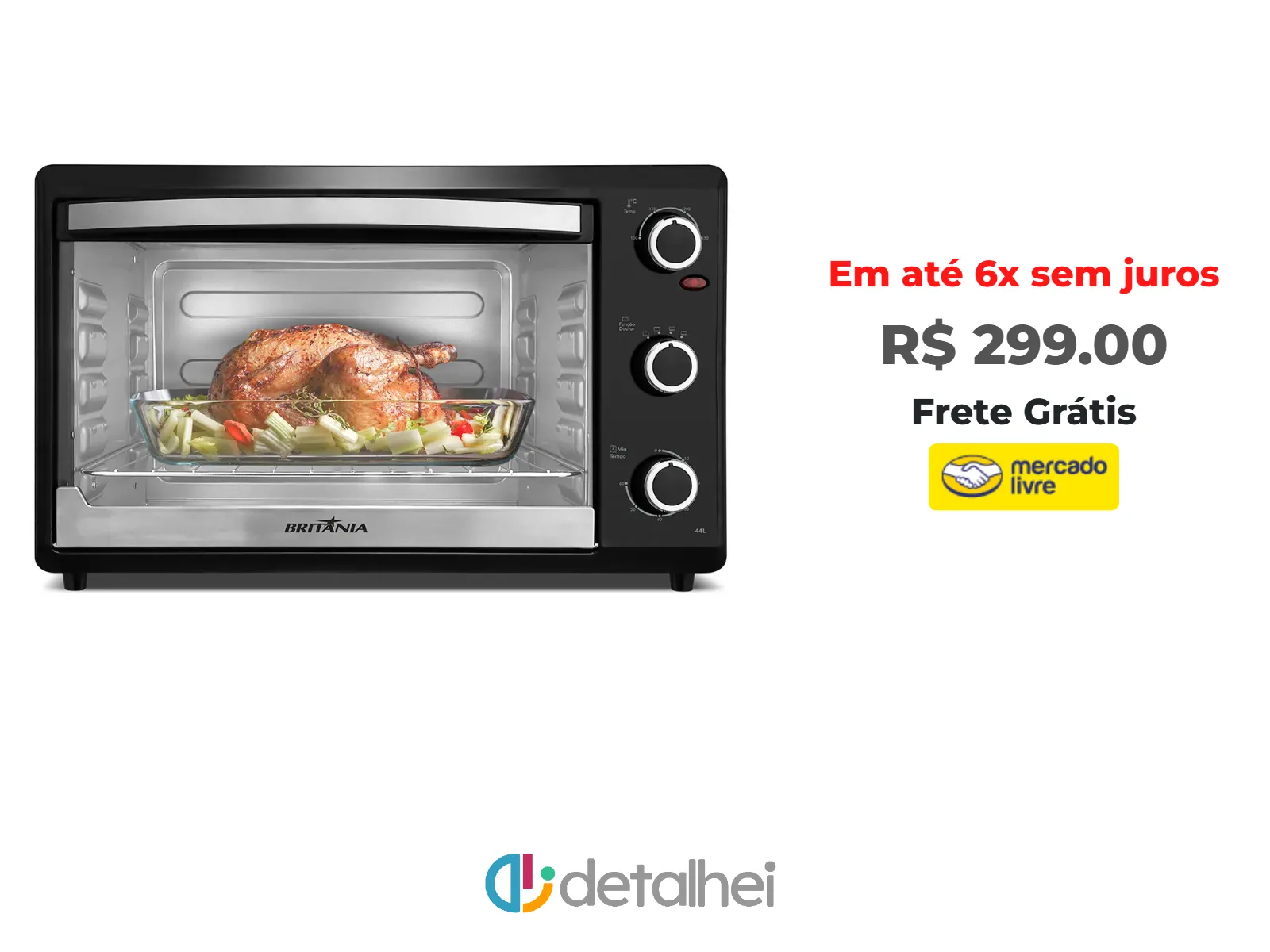 Foto do produto ❗Forno Elétrico Britânia 44L Preto Dupla Resistência 1500W BFE44P 127V<br/>#Mercado Livre: <a href="https://harpy.me/yXx5_E3dkvqT" target="_blank" rel="nofollow">https://harpy.me/yXx5_E3dkvqT</a>
