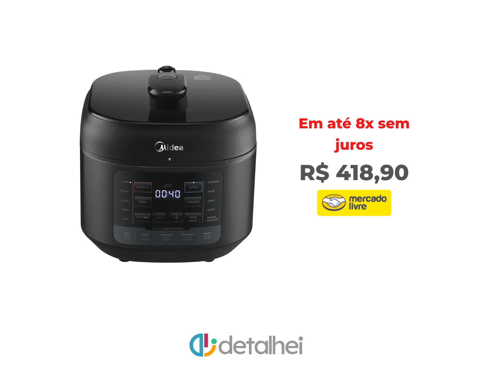Foto do produto ❗Panela De Pressão Elétrica 5l Nutripro Preta Midea Cor Preto<br/>#Mercado Livre: <a href="https://harpy.me/j5AsKSoCXO-x" target="_blank" rel="nofollow">https://harpy.me/j5AsKSoCXO-x</a>