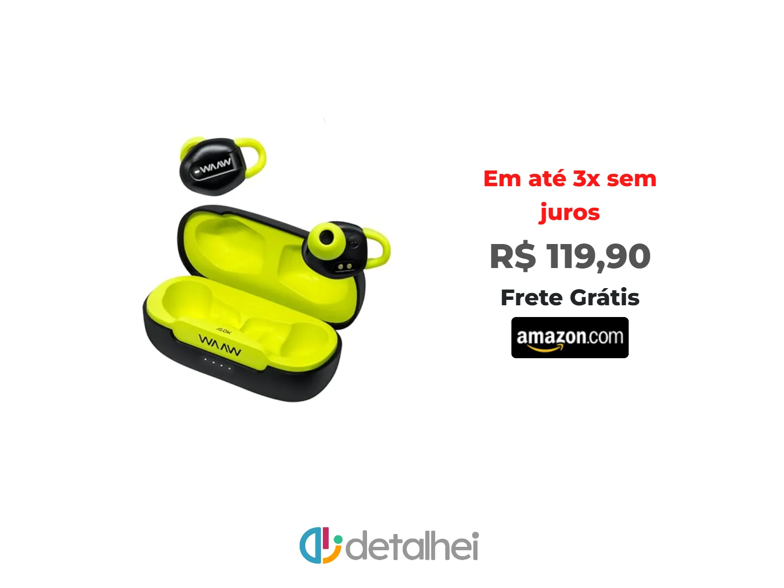 Foto do produto ❗WAAW by ALOK Fone de Ouvido SPORT MOVE 200 Bluetooth, Resistente à Água e Suor, Até 30h de Autonomia<br/>#Amazon: <a href="https://harpy.me/SlS26a_Y27yG" target="_blank" rel="nofollow">https://harpy.me/SlS26a_Y27yG</a>