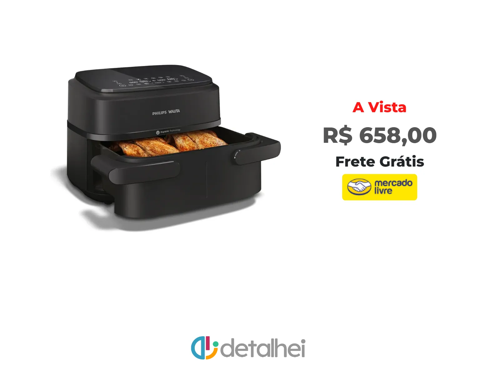 Foto do produto ❗Fritadeira Airfryer Série 1000 Duplo Cesto 7,1l Philips<br/>#Mercado Livre: <a href="https://harpy.me/WshBlEKi7g_i" target="_blank" rel="nofollow">https://harpy.me/WshBlEKi7g_i</a>