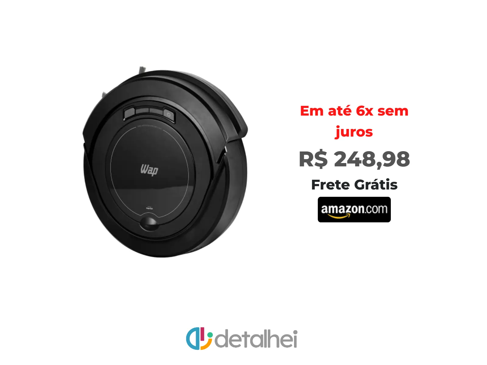 Foto do produto ❗WAP Aspirador de Pó Robô ROBOT W90 3 em 1, Automático, 250ml, Sistema Antiqueda e Rodas Emborrachadas, 30W 3,6VDC Bivolt<br/>#Amazon: <a href="https://harpy.me/0z8oPB4fzUIv" target="_blank" rel="nofollow">https://harpy.me/0z8oPB4fzUIv</a>