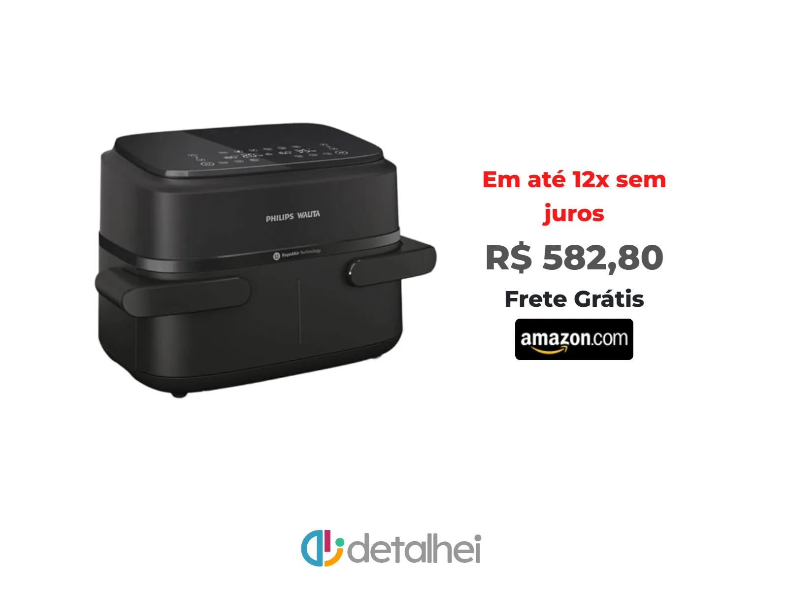 Foto do produto ❗Fritadeira Airfryer Série 1000 Duplo Cesto 7,1L, Philips Walita, 2450W, 2 anos de garantia, 220v - NA150/09<br/>#Amazon: <a href="https://harpy.me/y_tsZ71oVO_b" target="_blank" rel="nofollow">https://harpy.me/y_tsZ71oVO_b</a>