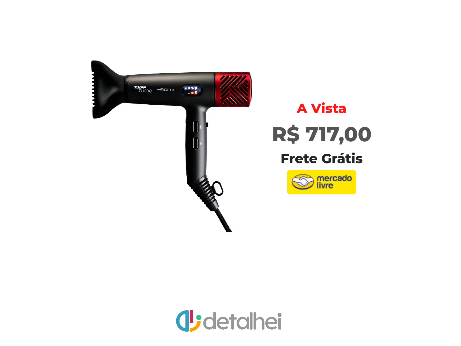 Foto do produto ❗Secador De Cabelo Turbe Digital 2400w Preto Taiff<br/>#Mercado Livre: <a href="https://harpy.me/EM4LLJlAshQR" target="_blank" rel="nofollow">https://harpy.me/EM4LLJlAshQR</a>