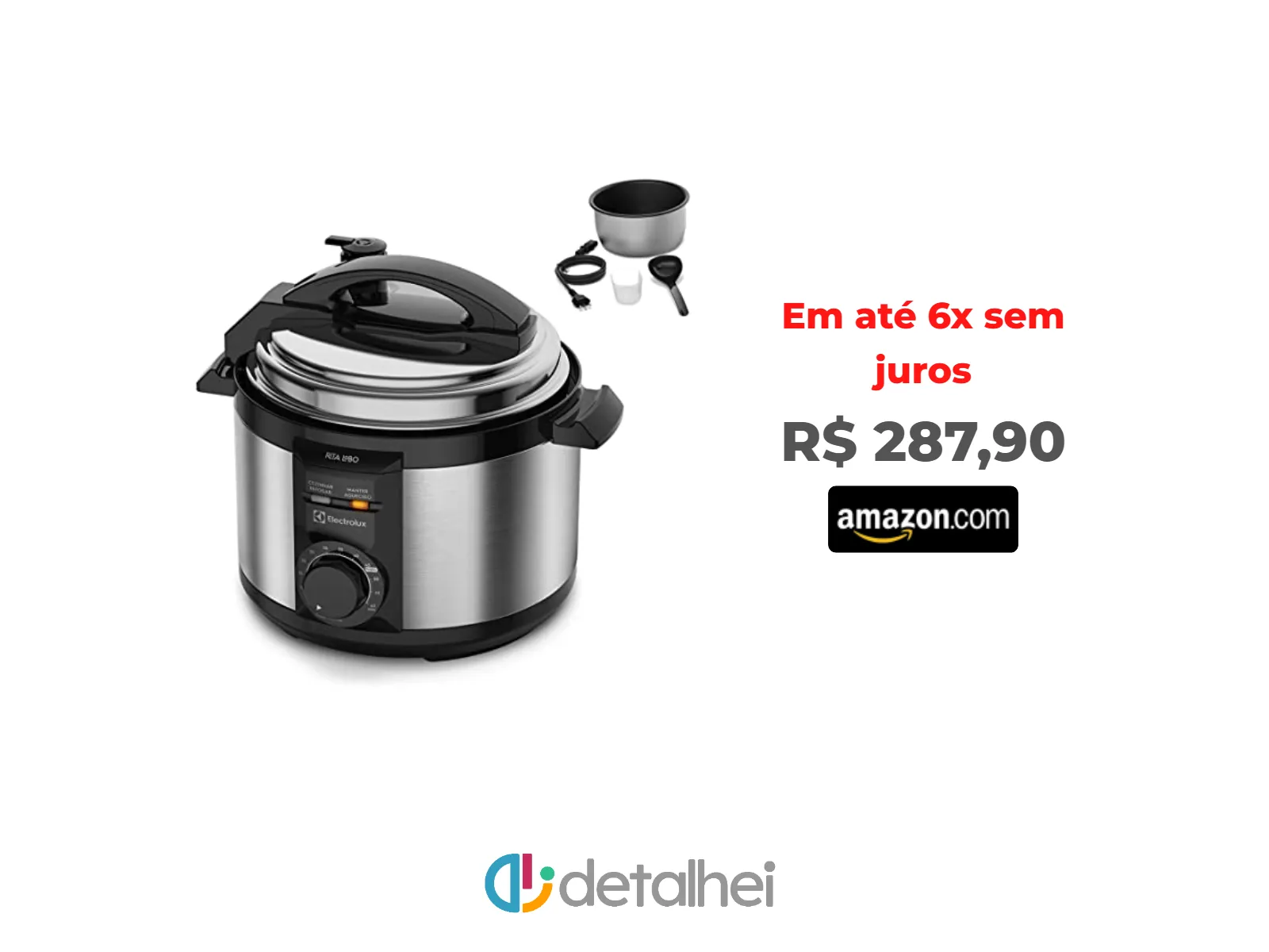 Foto do produto ❗Panela pressão elétrica electrolux 3 Litros inox compacta feijão segura 9 travas segurança silenciosa PCE15 Rita Lobo 127v<br/>#Amazon: <a href="https://harpy.me/Eycb834JiE0U" target="_blank" rel="nofollow">https://harpy.me/Eycb834JiE0U</a>