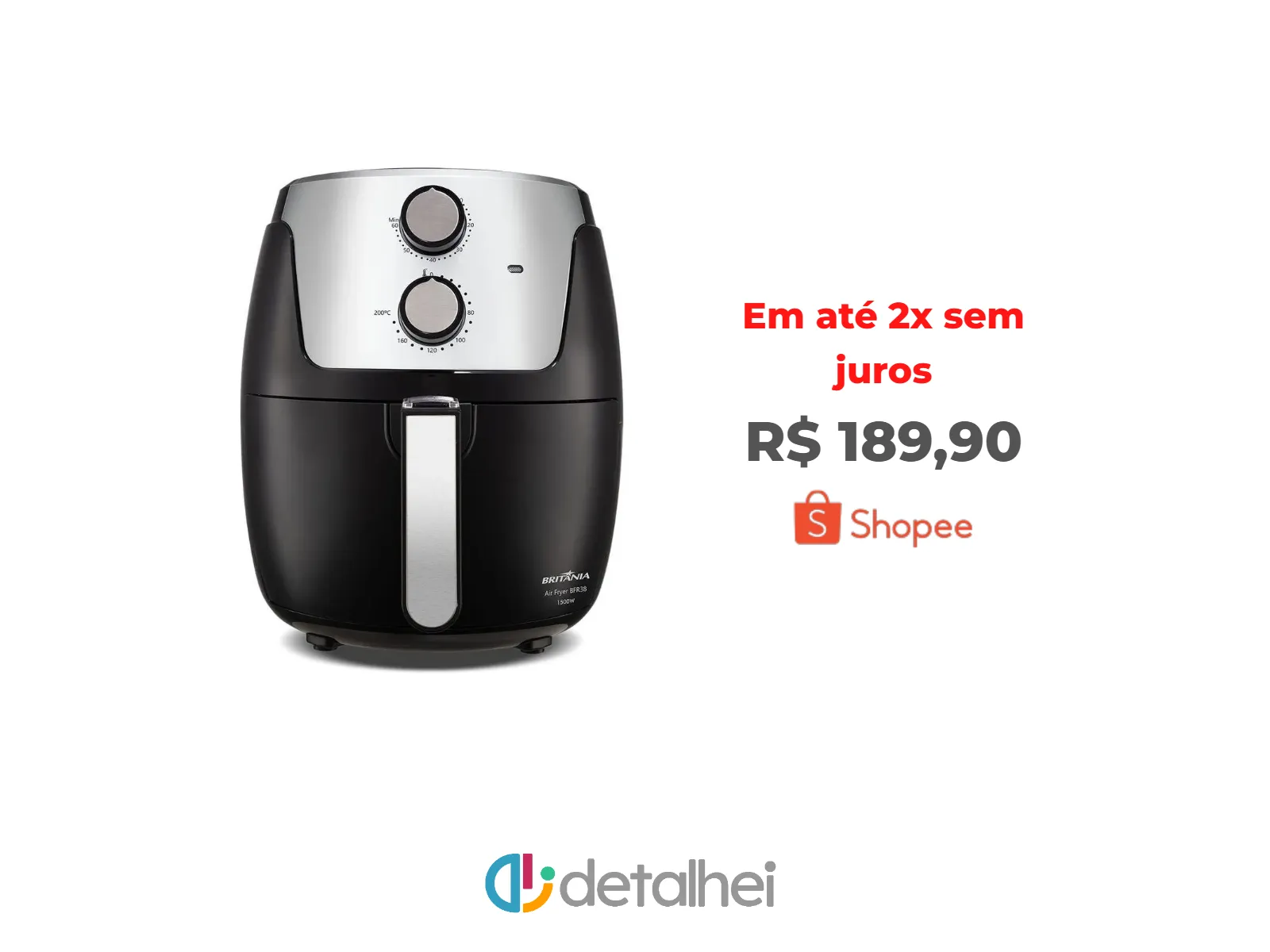 Foto do produto ❗Air Fryer Britânia 4,2L Dura Mais 1500W BFR38<br/>#Shopee: <a href="https://harpy.me/5jWKv5rpk6j9" target="_blank" rel="nofollow">https://harpy.me/5jWKv5rpk6j9</a>