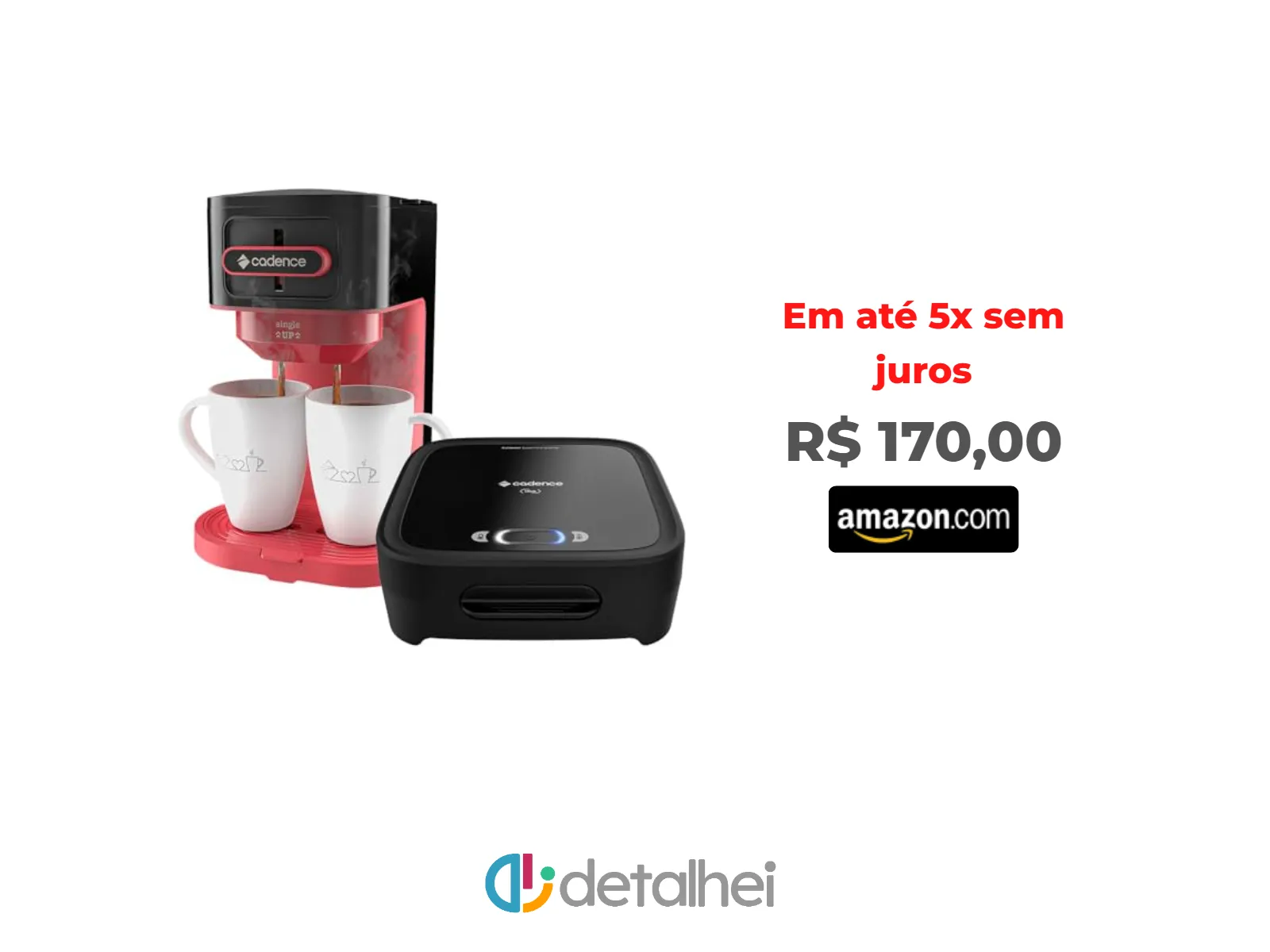 Foto do produto ❗Cadence Kit Click Cadence - Sanduicheira e Cafeteira Single Up - 127V<br/>#Amazon: <a href="https://harpy.me/INkHOEbwQqpP" target="_blank" rel="nofollow">https://harpy.me/INkHOEbwQqpP</a>