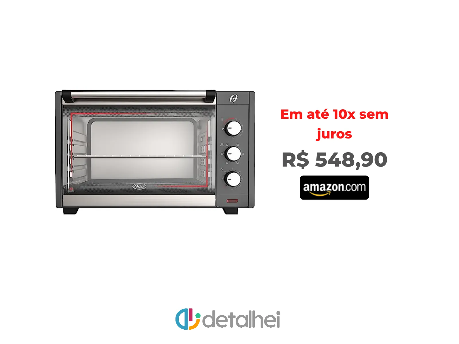 Foto do produto ❗Forno Elétrico Oster, 45L, 110V, Grafite, 1600W, OFOR454<br/>#Amazon: <a href="https://harpy.me/zLtFgQvU767J" target="_blank" rel="nofollow">https://harpy.me/zLtFgQvU767J</a>