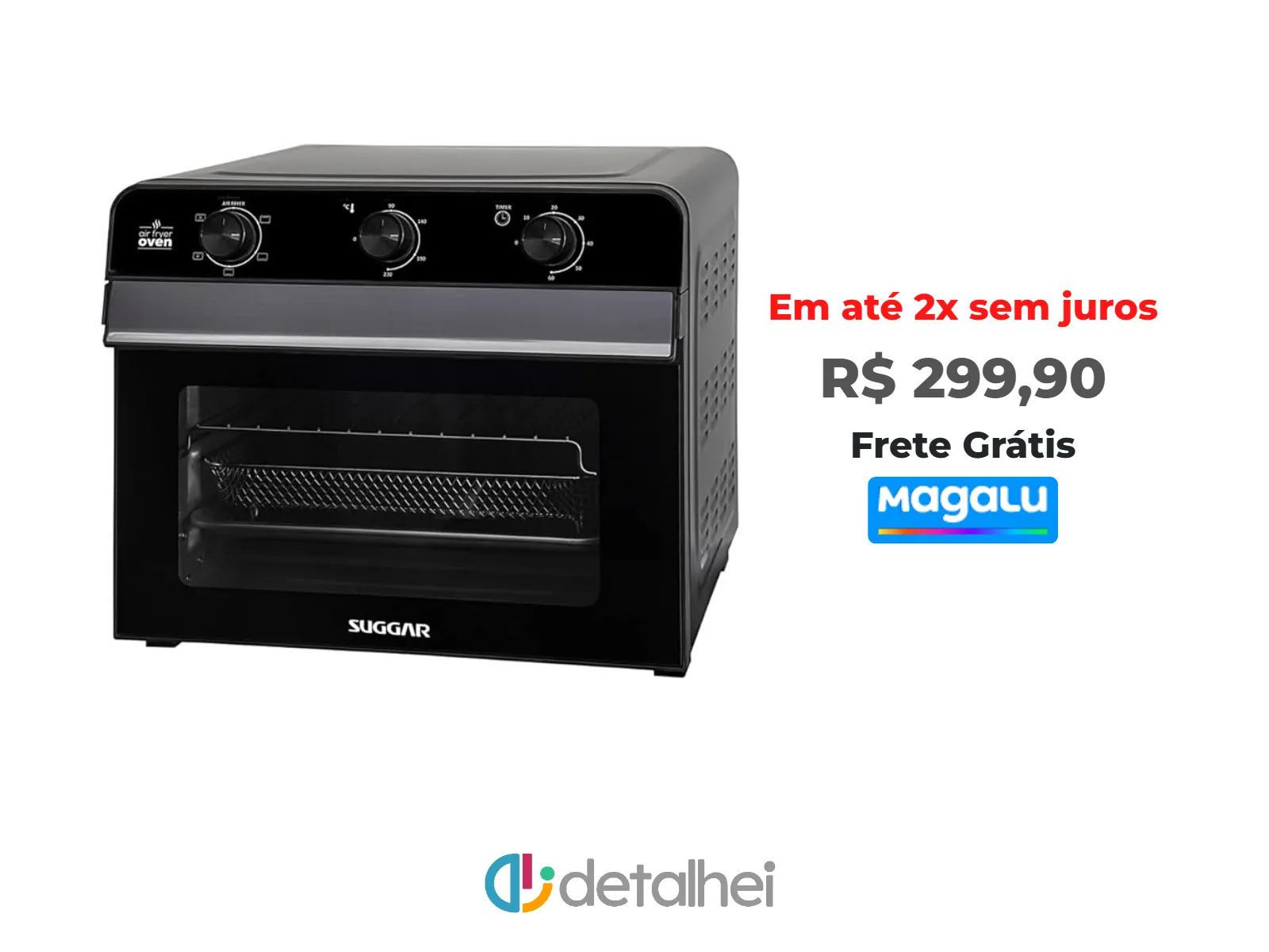 Foto do produto ❗Forno Air Fryer Oven 25 Litros Preto Suggar<br/>#Magazine Luiza: <a href="https://harpy.me/ur-jLtcMxKSL" target="_blank" rel="nofollow">https://harpy.me/ur-jLtcMxKSL</a>