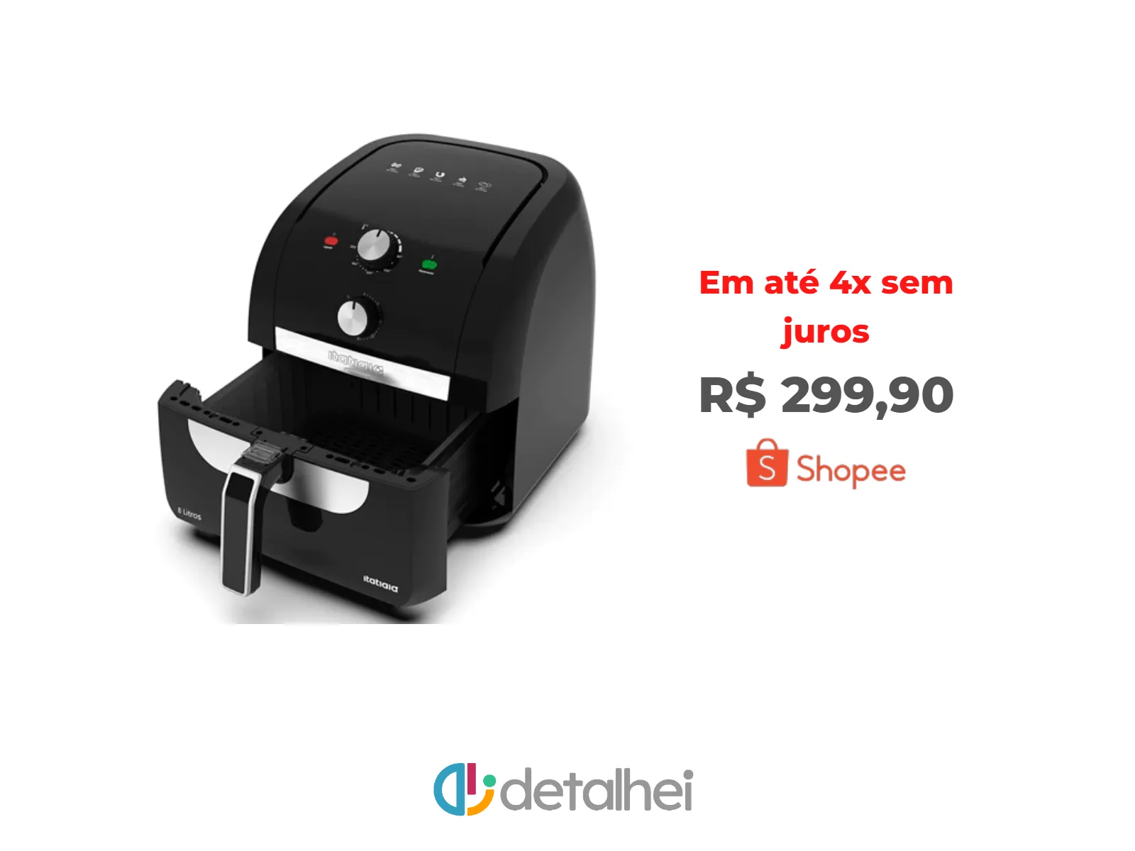 Foto do produto ❗Fritadeira Elétrica Air Fryer Sem Óleo 8L Itatiaia Preto 1900W 127V<br/>#Shopee: <a href="https://harpy.me/h3Oe7IiYJt9B" target="_blank" rel="nofollow">https://harpy.me/h3Oe7IiYJt9B</a>