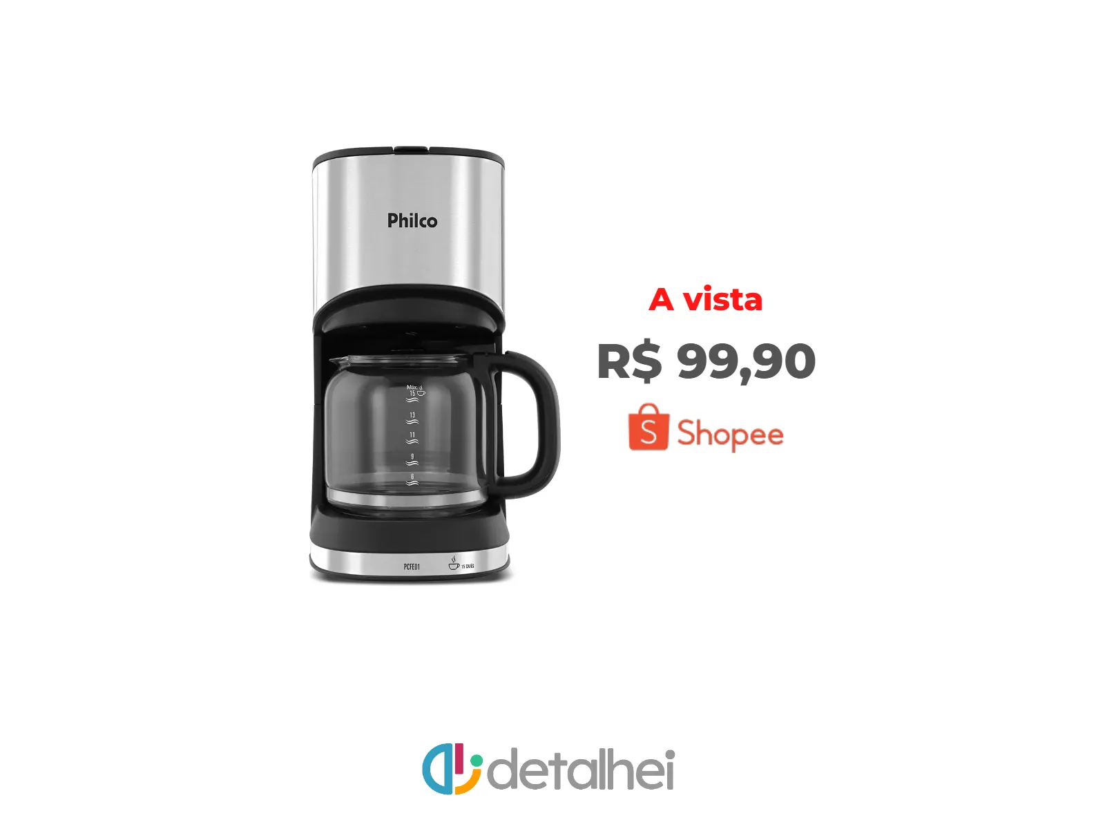 Foto do produto ❗Cafeteira Philco 15 Cafezinhos 550W 600ml PCFE01<br/>#Shopee: <a href="https://harpy.me/Y0Qy4lmaaVBw" target="_blank" rel="nofollow">https://harpy.me/Y0Qy4lmaaVBw</a>