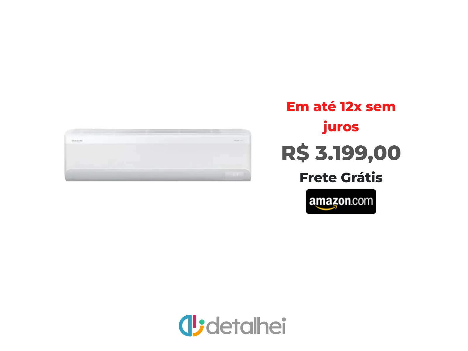 Foto do produto ❗Samsung Ar-condicionado Split Inverter WindFree AI 18.000 BTUs Frio AR60F18D1AWNAZ Branco<br/>#Amazon: <a href="https://harpy.me/txf77DD5UC6D" target="_blank" rel="nofollow">https://harpy.me/txf77DD5UC6D</a>