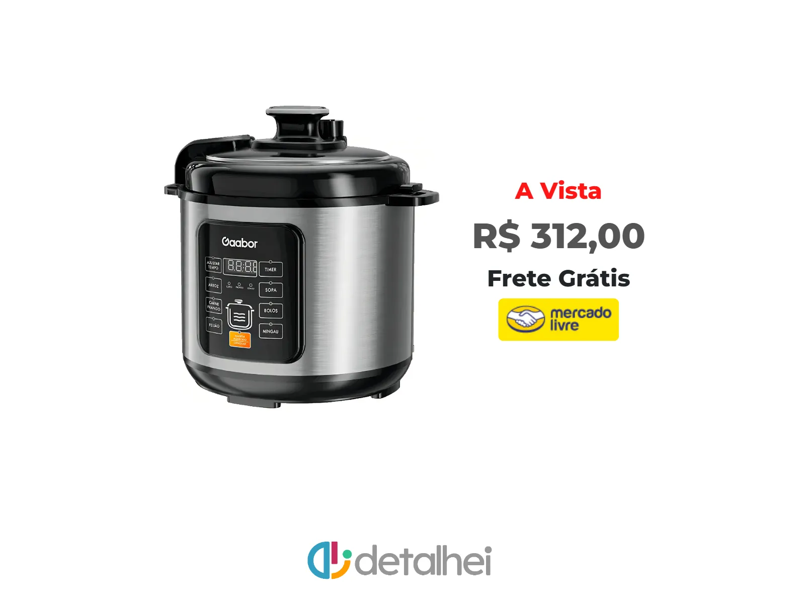 Foto do produto ❗Gaabor Panela De Pressão Elétrica Orion Rc-s60e02a Cor Inox<br/>#Mercado Livre: <a href="https://harpy.me/NsOnxvezHi9z" target="_blank" rel="nofollow">https://harpy.me/NsOnxvezHi9z</a>
