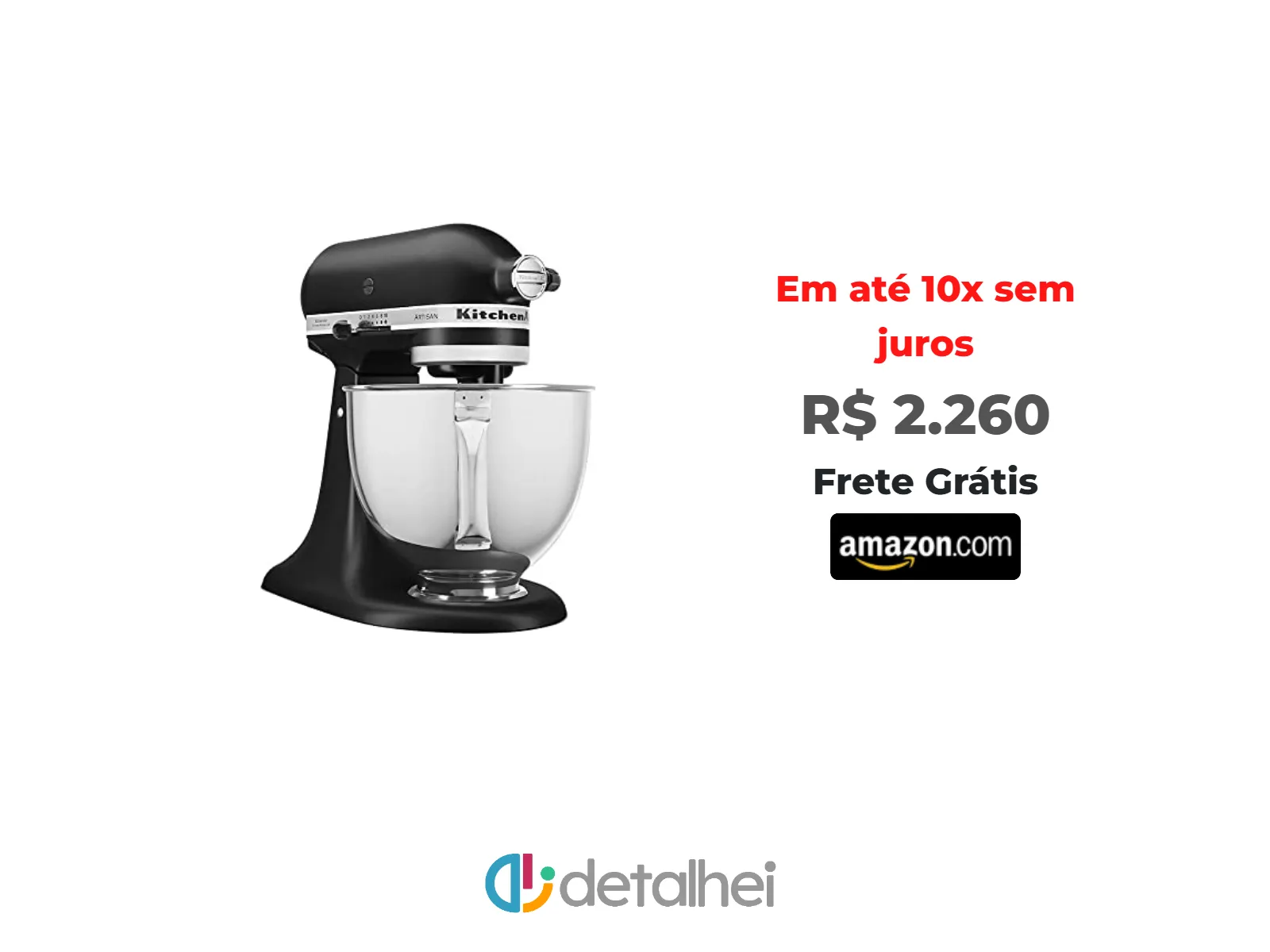 Foto do produto ❗Batedeira Stand Mixer KitchenAid Artisan Black Matte - 220V, KEA30CP<br/>#Amazon: <a href="https://harpy.me/sryDRy_8kx8H" target="_blank" rel="nofollow">https://harpy.me/sryDRy_8kx8H</a>