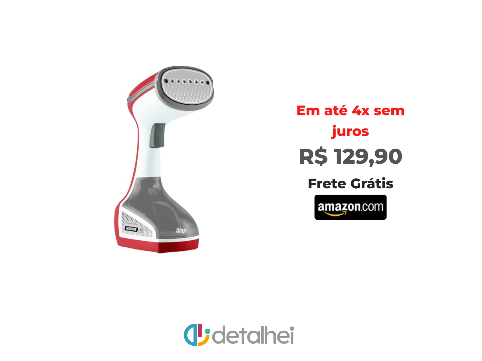 Foto do produto ❗WAP Vaporizador de Roupas e Tecidos WAPORE FAST 1250 com Escova, Capacidade de 200ml, Vapor Quente 160°C, 1250W, 127V<br/>#Amazon: <a href="https://harpy.me/kHJcJtvcf_aM" target="_blank" rel="nofollow">https://harpy.me/kHJcJtvcf_aM</a>