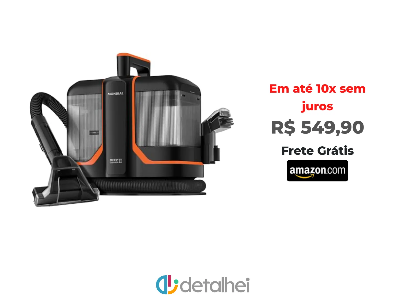 Foto do produto ❗MONDIAL Extratora e Higienizadora Portátil Deep Cleaner II, Preto/Laranja, 1800W, 110V - EXP-02-O<br/>#Amazon: <a href="https://harpy.me/igEE0WUXYgzl" target="_blank" rel="nofollow">https://harpy.me/igEE0WUXYgzl</a>