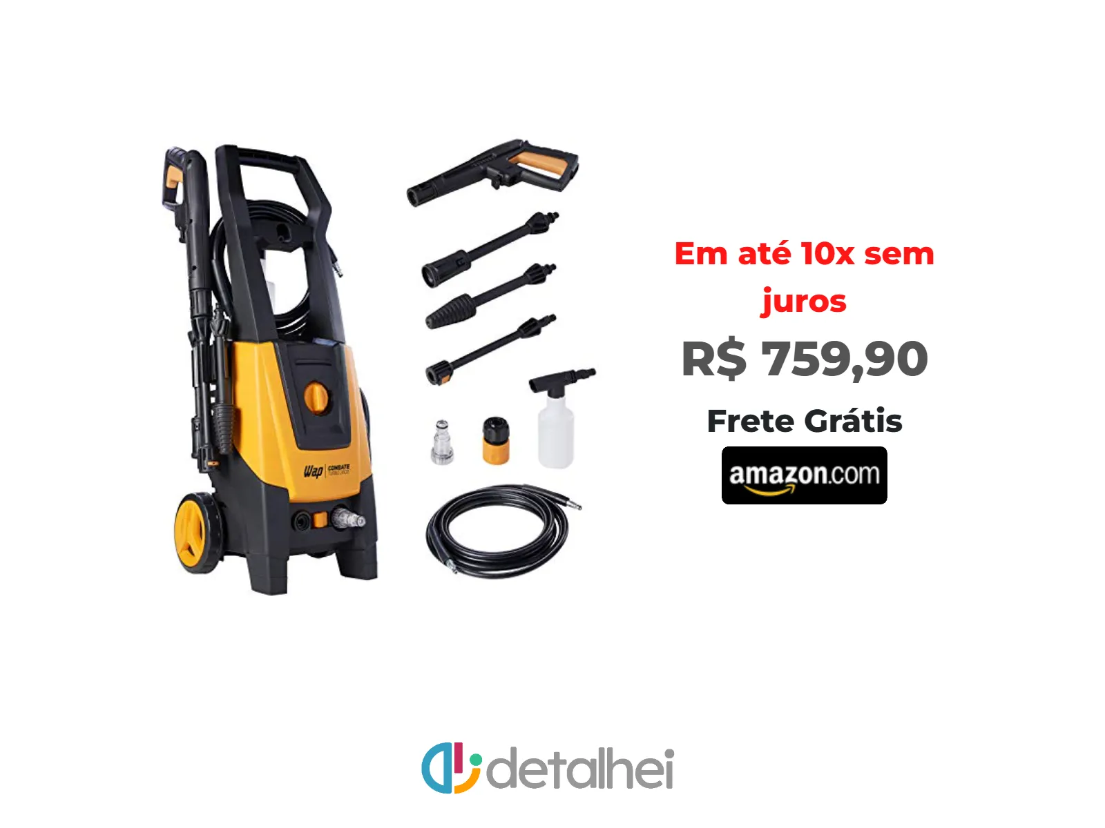 Foto do produto ❗WAP Lavadora de Alta Pressão COMBATE TURBO 2600, Semi Intensivo, 360L/h, 2100psi 1700W 127V<br/>#Amazon: <a href="https://harpy.me/PbTwHOT6igZd" target="_blank" rel="nofollow">https://harpy.me/PbTwHOT6igZd</a>
