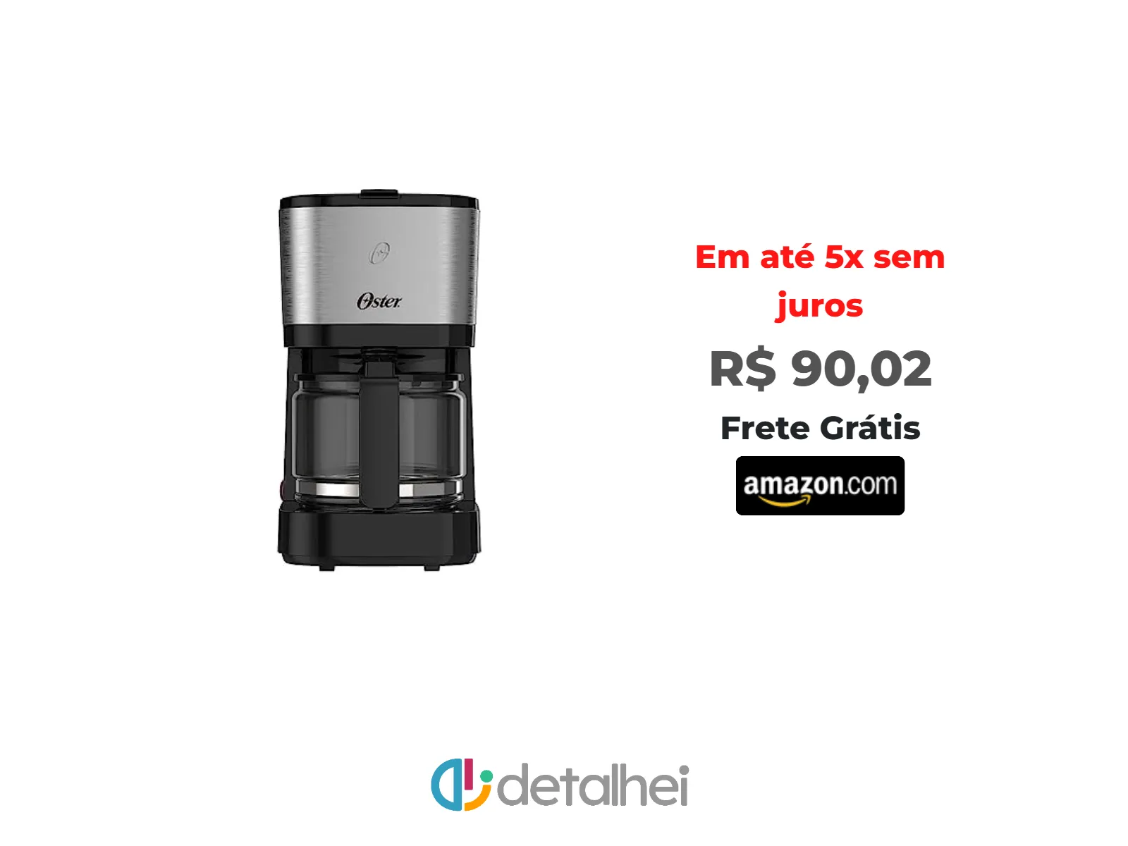 Foto do produto ❗Oster Cafeteira Oster Inox Compacta 0,75L, OCAF300, 220V<br/>#Amazon: <a href="https://harpy.me/Iuyu-KRG5yDX" target="_blank" rel="nofollow">https://harpy.me/Iuyu-KRG5yDX</a>