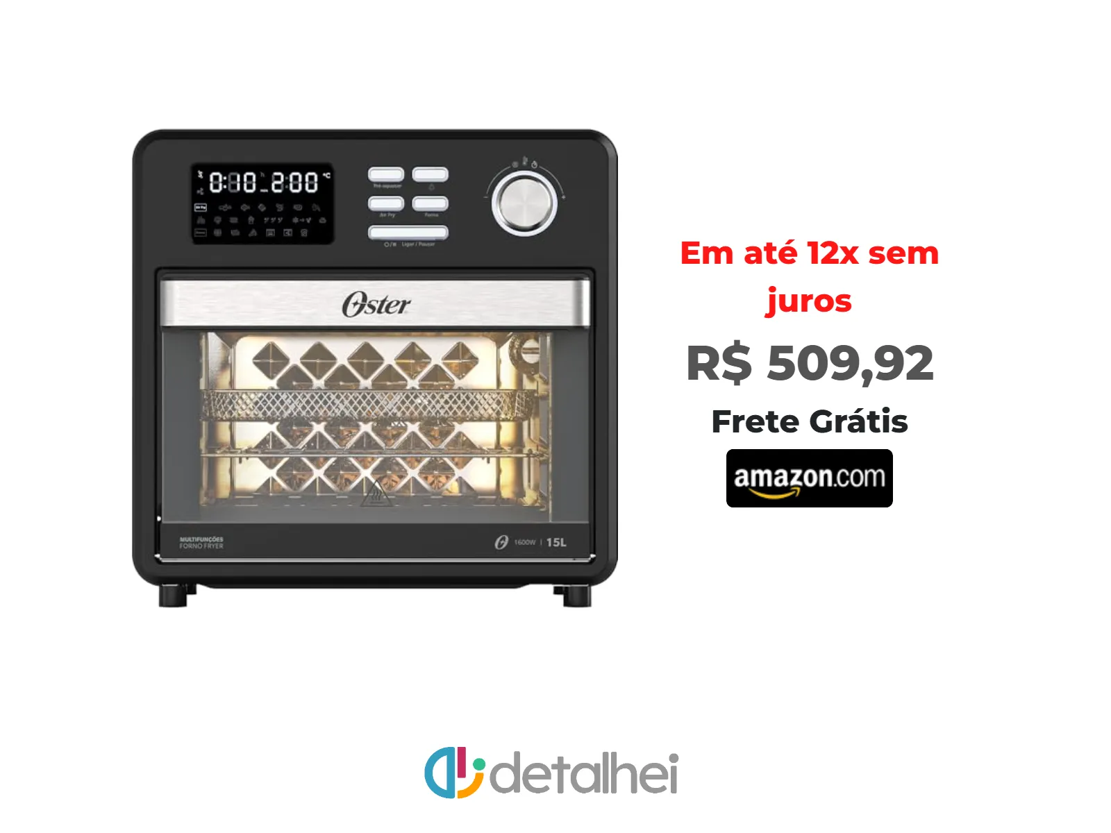 Foto do produto ❗Oster Forno e Fryer 15L Multifunções Compact 10 em 1 OFOR160-220<br/>#Amazon: <a href="https://harpy.me/sVvvwCx1mOIw" target="_blank" rel="nofollow">https://harpy.me/sVvvwCx1mOIw</a>