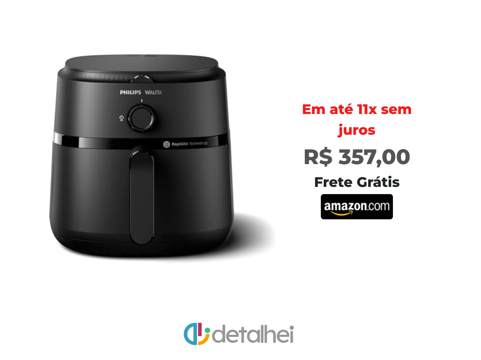 Foto do produto ❗Fritadeira Airfryer Série 1000 XL, Philips Walita, 6,2 litros, Tecnologia RapidAir, Preta, 2 anos de garantia, 110v - NA130/00<br/>#Amazon: <a href="https://harpy.me/UYuWMYJ6b2lK" target="_blank" rel="nofollow">https://harpy.me/UYuWMYJ6b2lK</a>