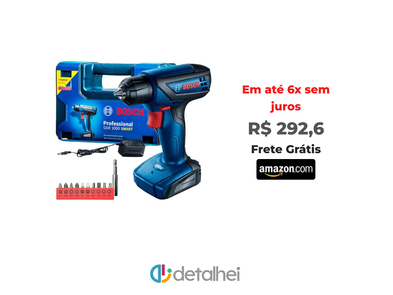Foto do produto ❗Bosch Furadeira Parafusadeira GSR 1000 Smart, Com Acessórios, 12 Volts<br/>#Amazon: <a href="https://harpy.me/jfljvEKpQw42" target="_blank" rel="nofollow">https://harpy.me/jfljvEKpQw42</a>