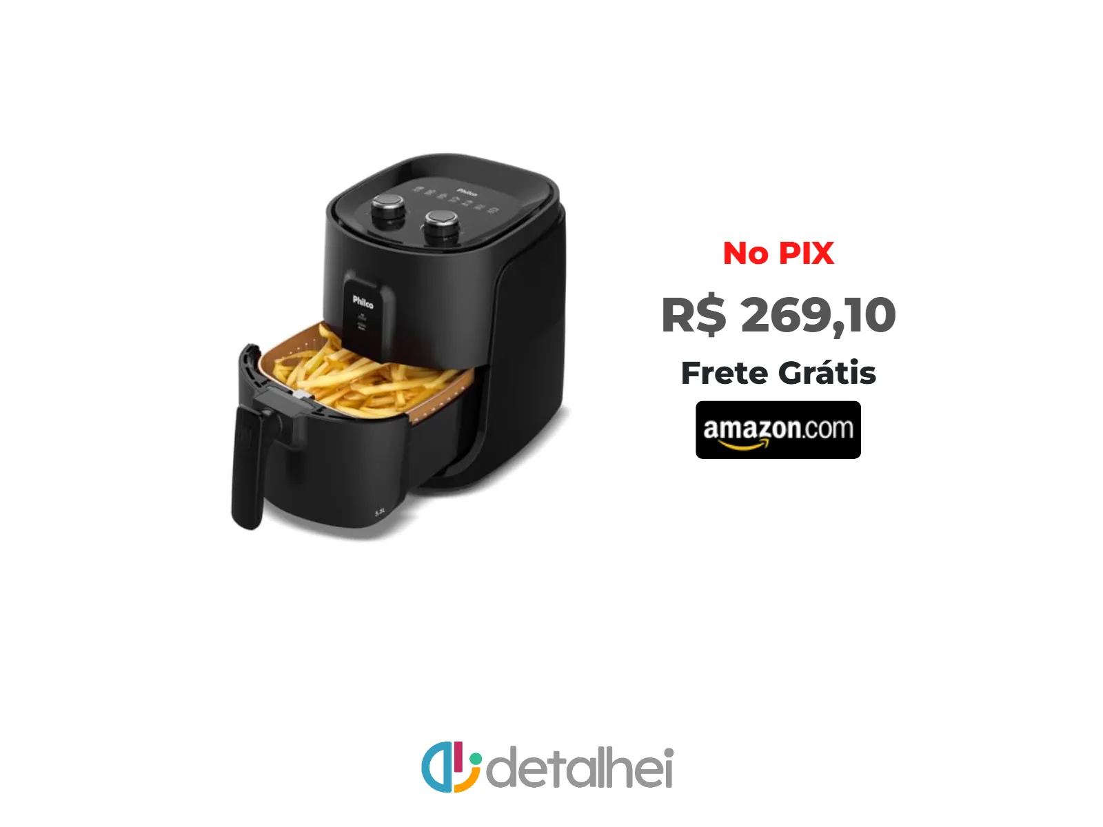 Foto do produto ❗Fritadeira Air Fryer Philco 5,5L 1500W PAF55A Cesto Quadrado Preto 127V<br/>#Amazon: <a href="https://harpy.me/2JcY6Y0G98wC" target="_blank" rel="nofollow">https://harpy.me/2JcY6Y0G98wC</a>