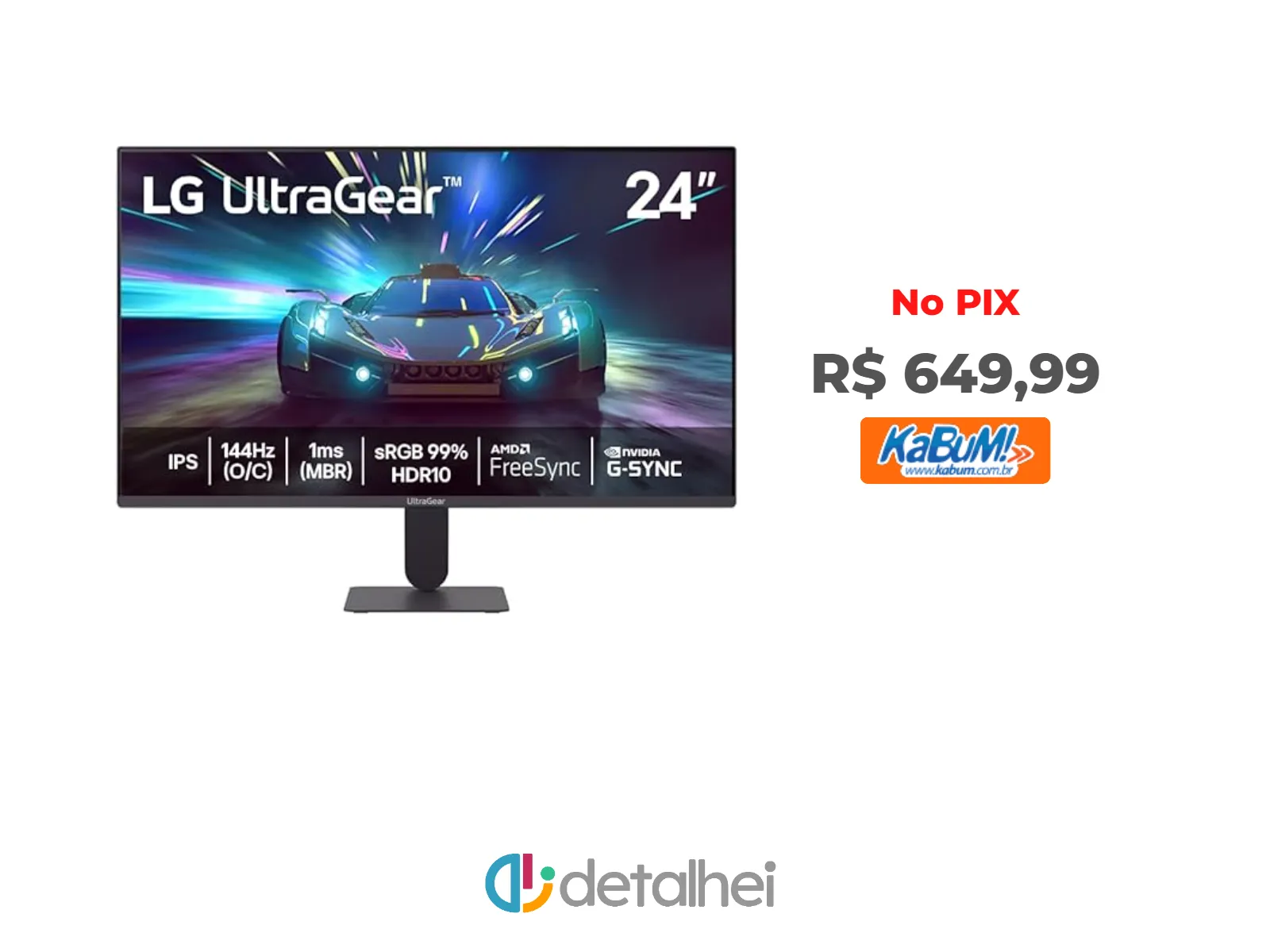 Foto do produto ❗Monitor Gamer LG UltraGear 24", Full HD, 144Hz<br/>#Kabum: <a href="https://harpy.me/u4krx2-Ozil8" target="_blank" rel="nofollow">https://harpy.me/u4krx2-Ozil8</a>
