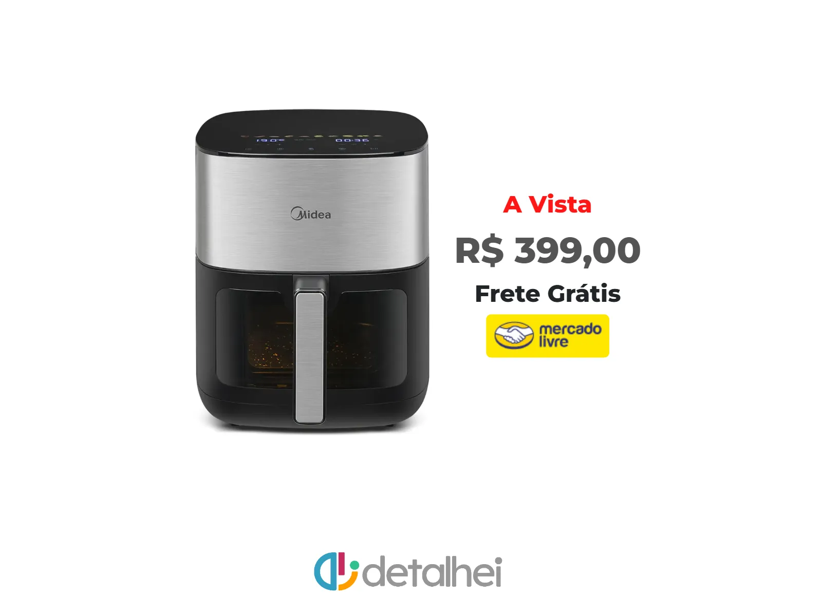 Foto do produto ❗Fritadeira Air Fryer 6l Smart Chef Pro Midea Cor Inox<br/>#Mercado Livre: <a href="https://harpy.me/sIYrkS0gt1Kq" target="_blank" rel="nofollow">https://harpy.me/sIYrkS0gt1Kq</a>