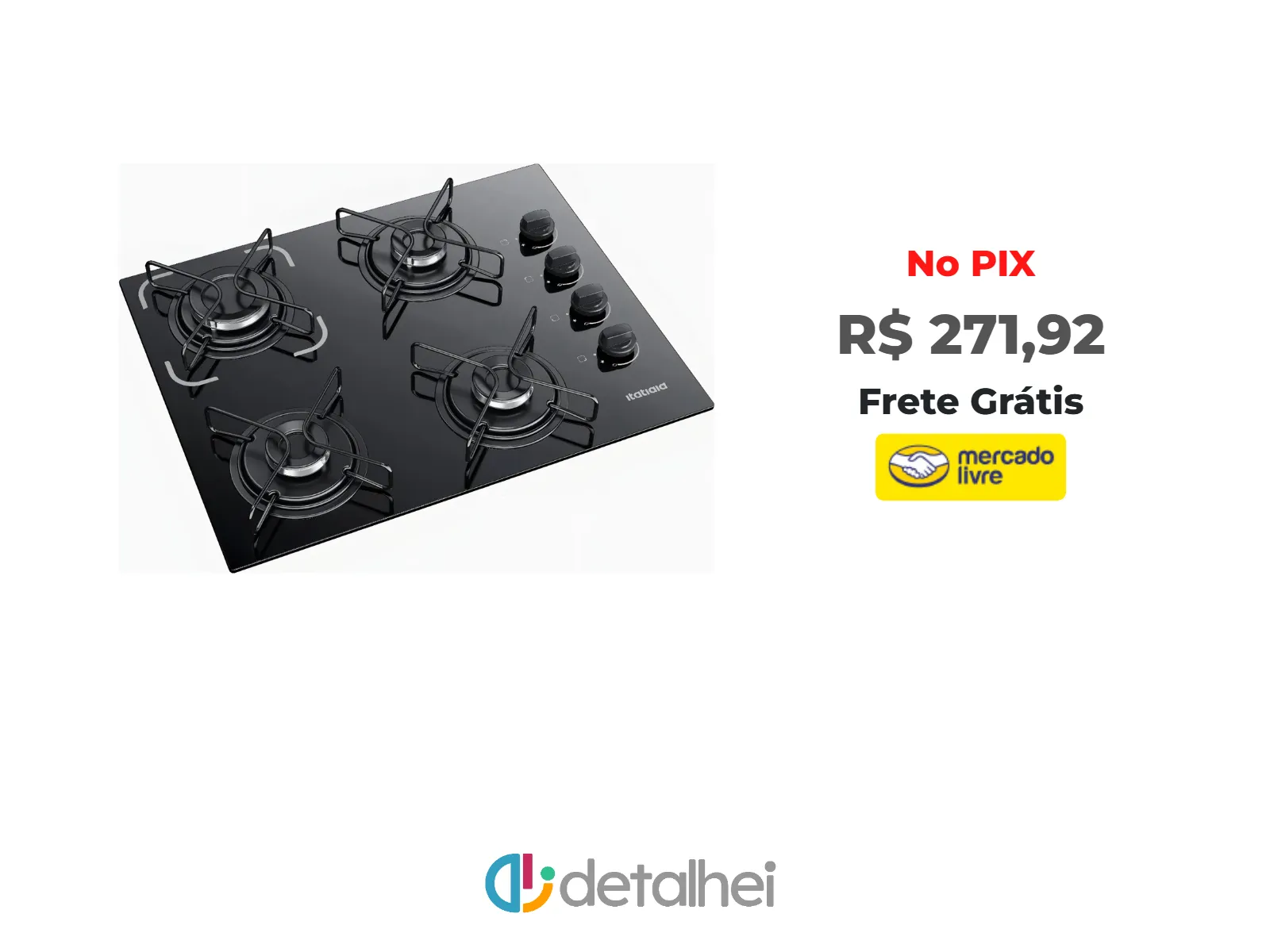 Foto do produto ❗Cooktop Itatiaia Essencial 4 Bocas cor Preto<br/>#Mercado Livre: <a href="https://harpy.me/C4dlr5sx5Dno" target="_blank" rel="nofollow">https://harpy.me/C4dlr5sx5Dno</a>