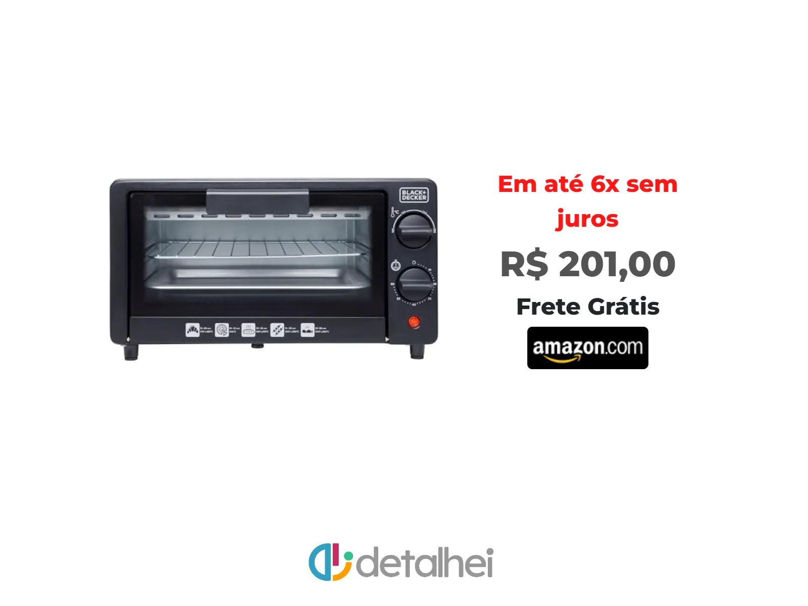 Foto do produto ❗BLACK+DECKER Forno Elétrico, 9 Litros, Temperatura Até 250°C, Potência 800W, FT9N, 110V<br/>#Amazon: <a href="https://harpy.me/jnFF5ba2AfYK" target="_blank" rel="nofollow">https://harpy.me/jnFF5ba2AfYK</a>