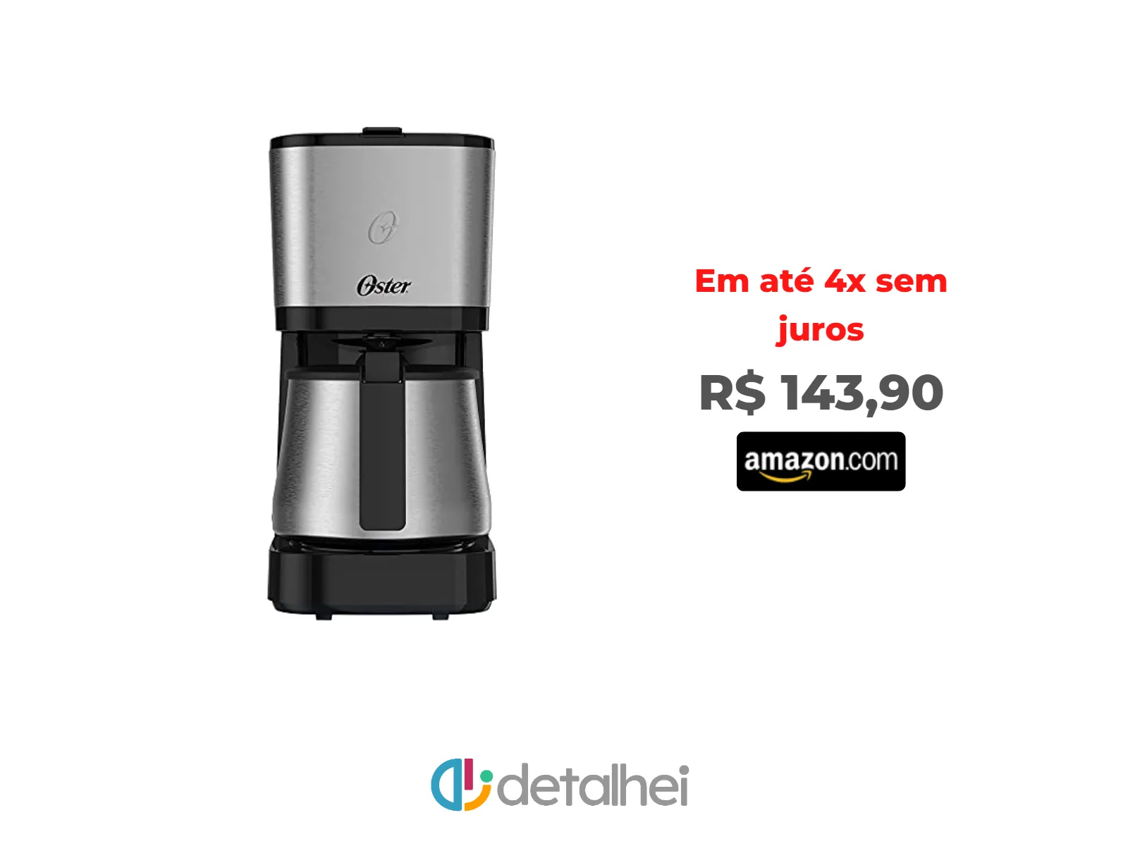 Foto do produto ❗Oster Cafeteira Oster com Jarra Inox 1,2L, OCAF650, 127V<br/>#Amazon: <a href="https://harpy.me/ysW1ExXl8CtA" target="_blank" rel="nofollow">https://harpy.me/ysW1ExXl8CtA</a>
