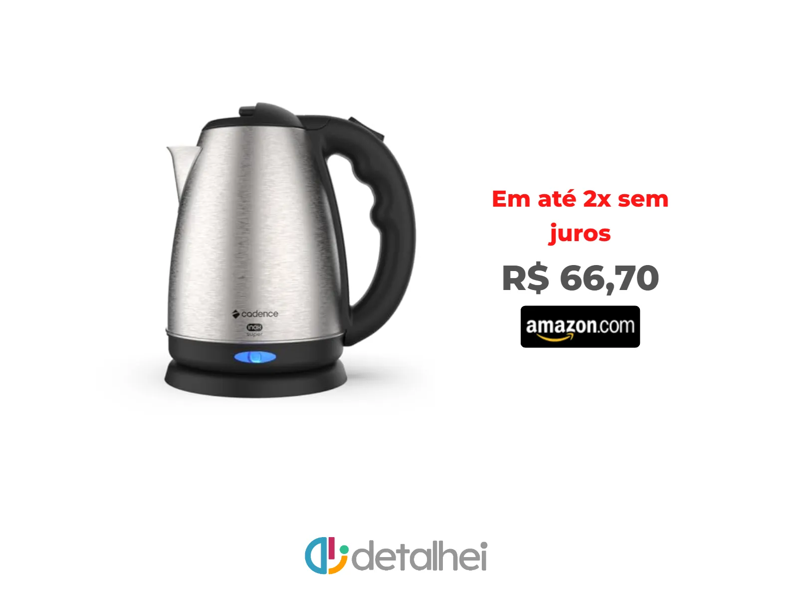 Foto do produto ❗Cadence Chaleira Elétrica Inox Super 1,8L CEL821 220V<br/>#Amazon: <a href="https://harpy.me/Am6Dfs75Omze" target="_blank" rel="nofollow">https://harpy.me/Am6Dfs75Omze</a>