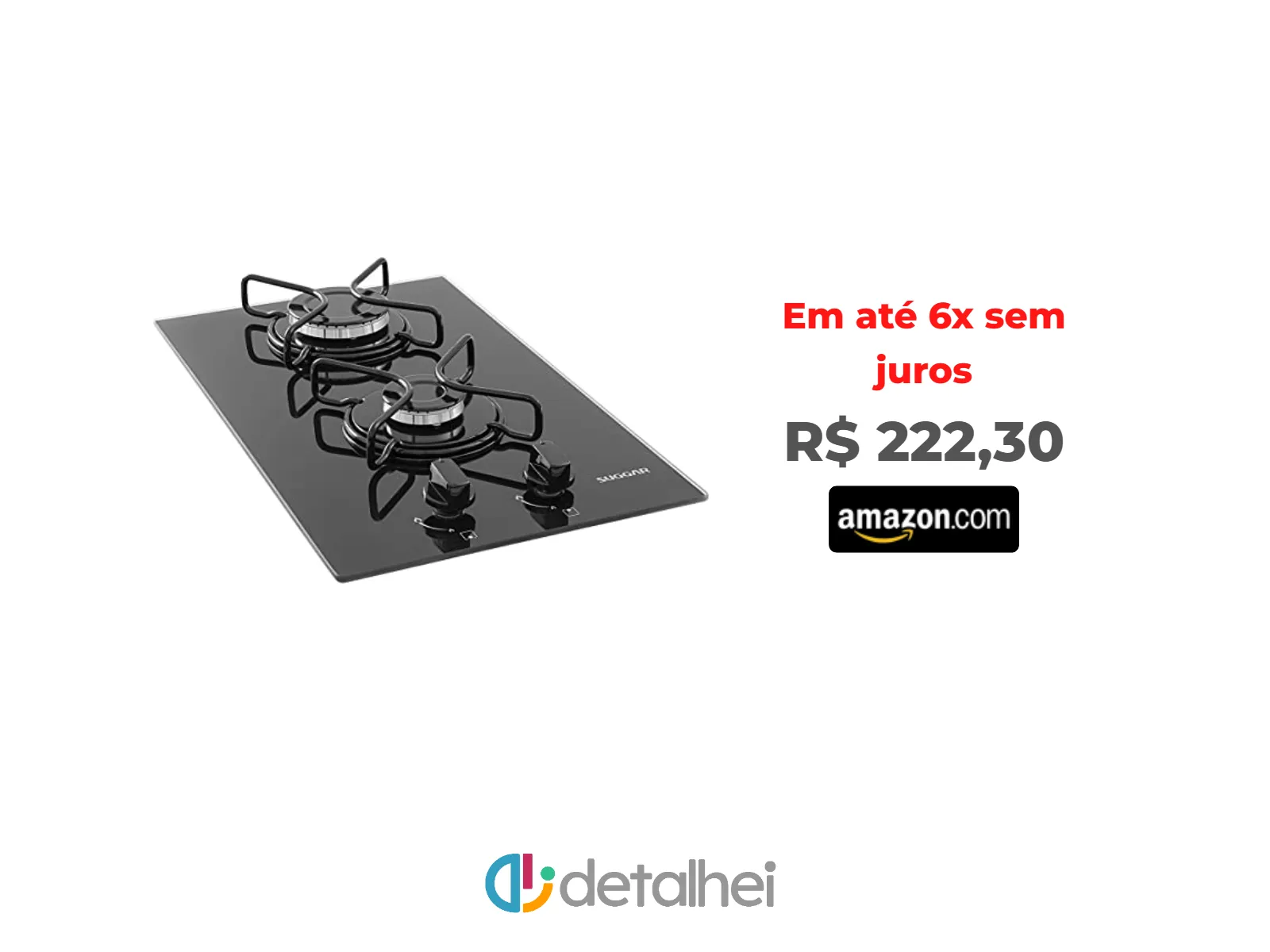 Foto do produto ❗SUGGAR COOKTOP A GÁS VIDRO PRETO 2 QUEIMADORES ESMALTADOS DIFERENTES TAMANHOS FG2002AVP<br/>#Amazon: <a href="https://harpy.me/l_GU5kzdt2WW" target="_blank" rel="nofollow">https://harpy.me/l_GU5kzdt2WW</a>