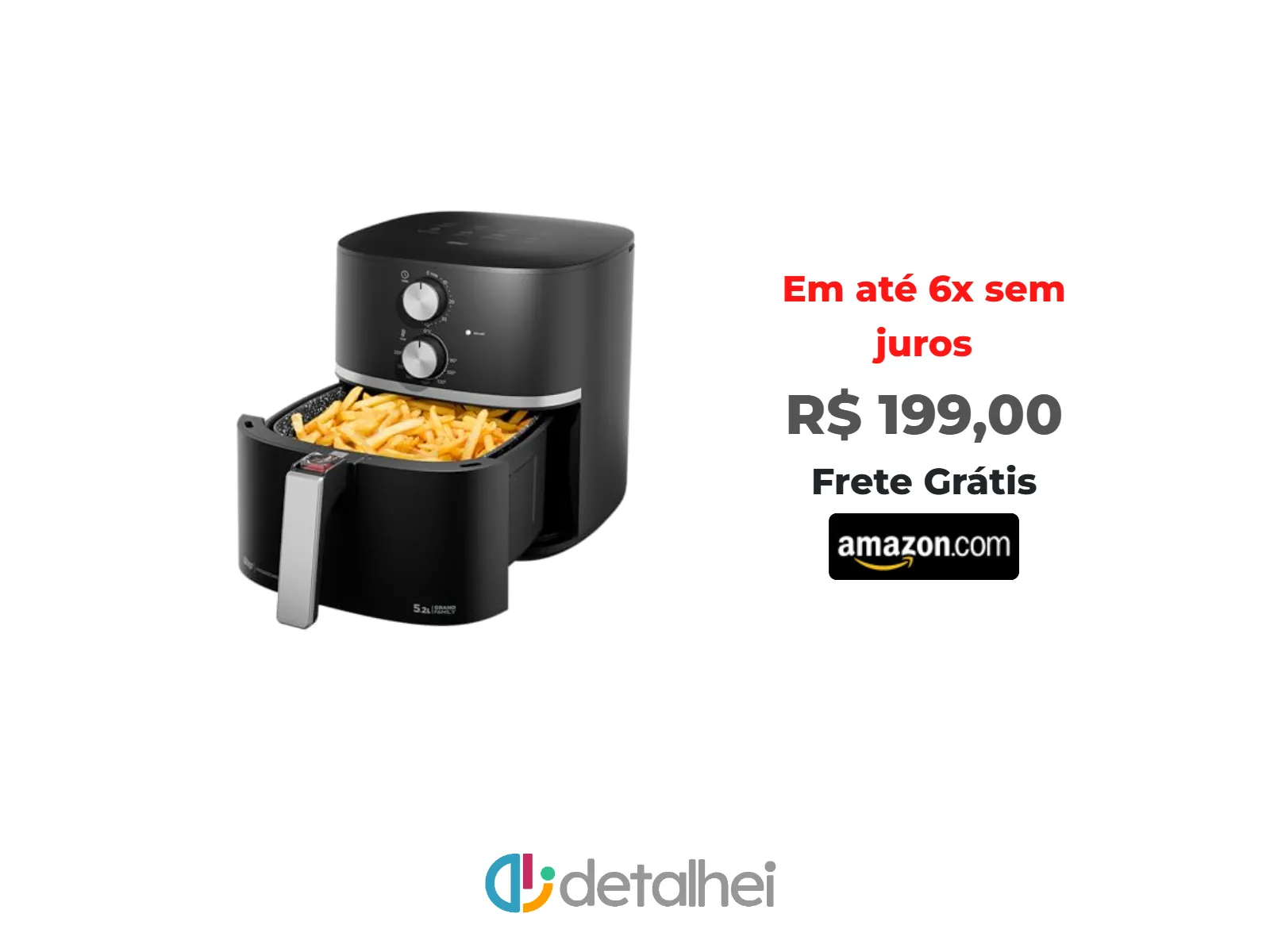 Foto do produto ❗WAP Fritadeira Elétrica Air Fryer GRAND WAFG2S 5,2L, 127V<br/>#Amazon: <a href="https://harpy.me/VdK5bXNF098I" target="_blank" rel="nofollow">https://harpy.me/VdK5bXNF098I</a>