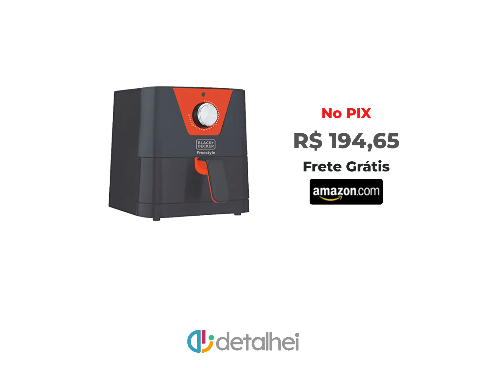 Foto do produto ❗BLACK+DECKER Air Fryer, Fritadeira Elétrica Freestyle, sem Óleo, com Capacidade de 1,5L Modelo AFM2, 110V<br/>#Amazon: <a href="https://harpy.me/z1SjuzfbHWyR" target="_blank" rel="nofollow">https://harpy.me/z1SjuzfbHWyR</a>