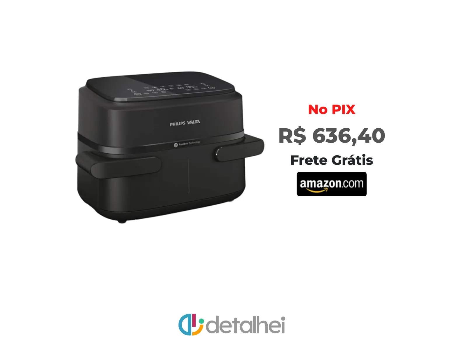 Foto do produto ❗Fritadeira Airfryer Série 1000 Duplo Cesto 7,1L, Philips Walita, 2450W, 2 anos de garantia, 220v - NA150/09<br/>#Amazon: <a href="https://harpy.me/ydBVqE_YpDVo" target="_blank" rel="nofollow">https://harpy.me/ydBVqE_YpDVo</a>