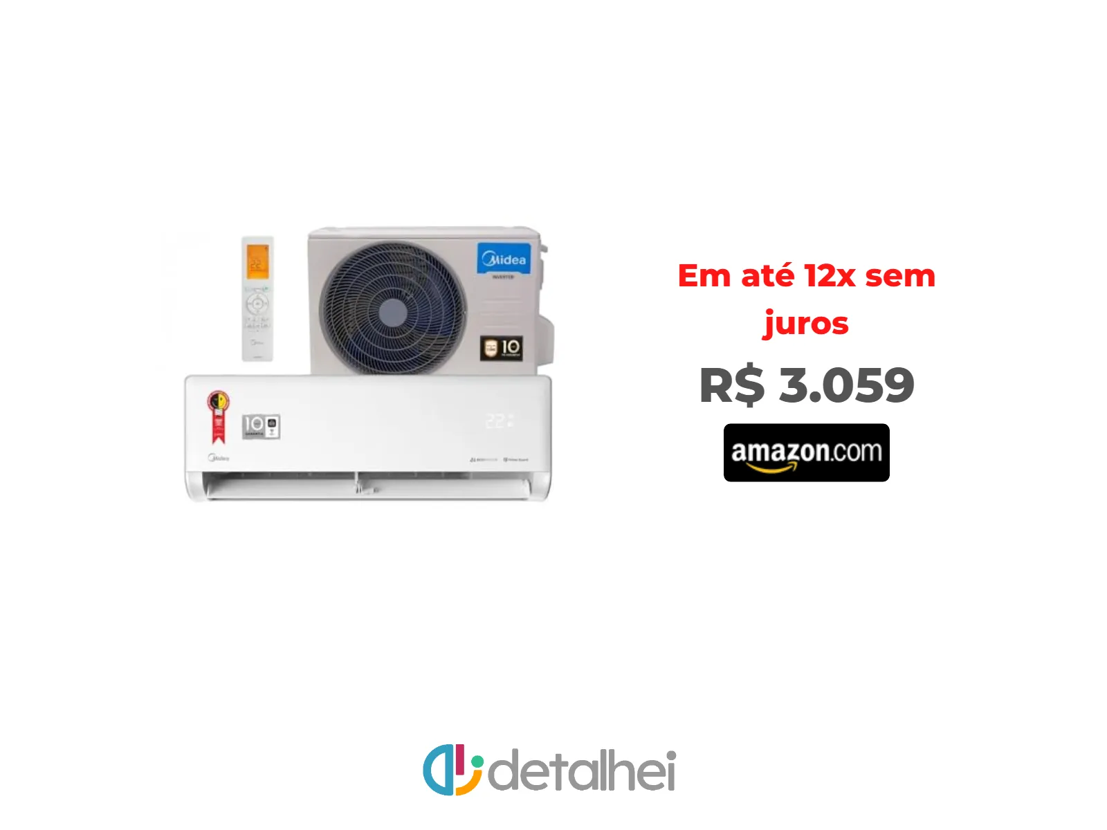 Foto do produto ❗Ar-condicionado Split Inverter 18000 Btus Midea Ai Ecomaster High Wall Só Frio 42ezvca18m5/38ezvca18m5 220v<br/>#Amazon: <a href="https://harpy.me/IQvKFaSRyFZC" target="_blank" rel="nofollow">https://harpy.me/IQvKFaSRyFZC</a>