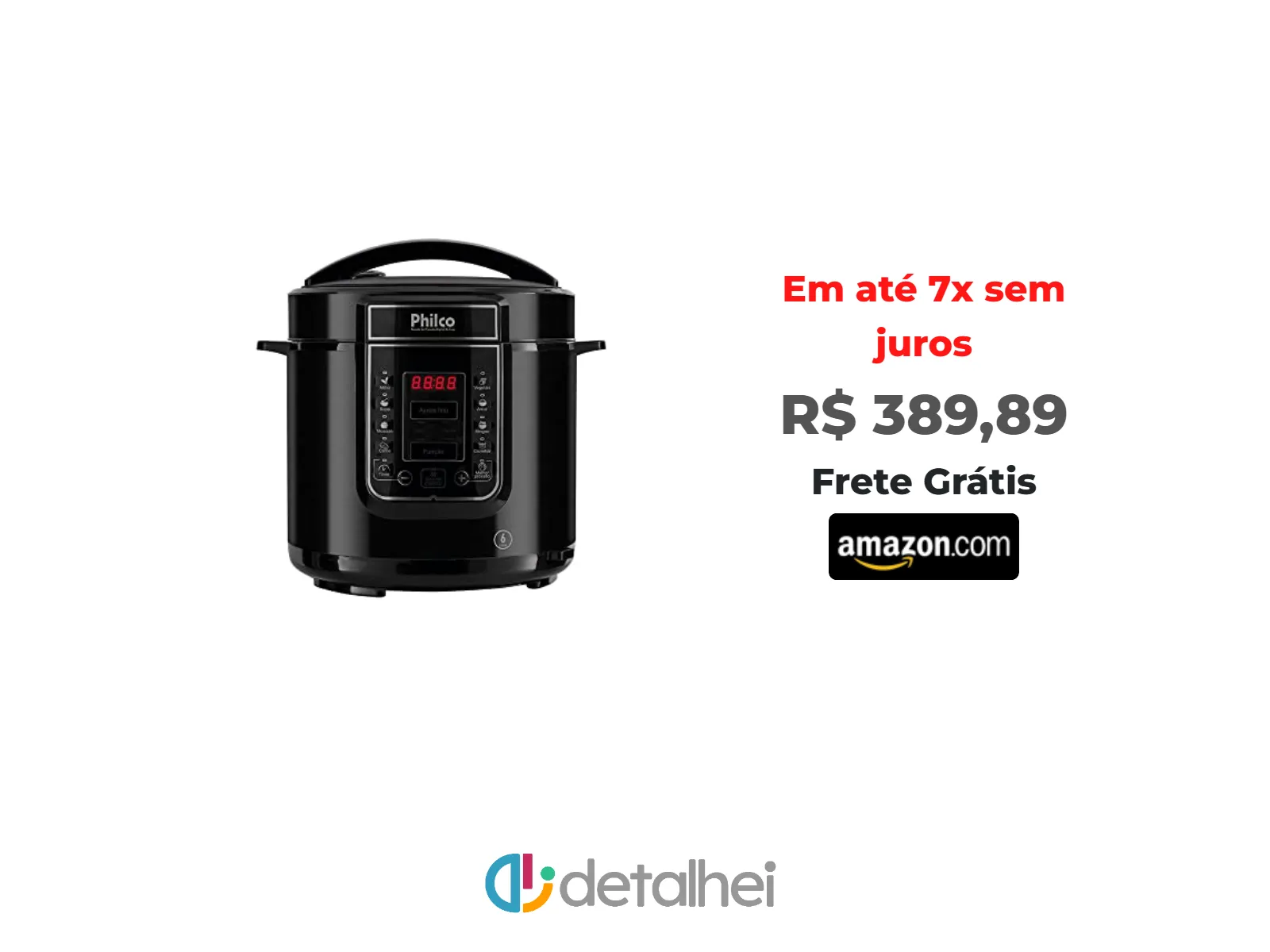 Foto do produto ❗Panela de pressão, Digital inox Ppp01p, 6L, Preto, 220v, Philco<br/>#Amazon: <a href="https://harpy.me/ejovWfs3lbhJ" target="_blank" rel="nofollow">https://harpy.me/ejovWfs3lbhJ</a>