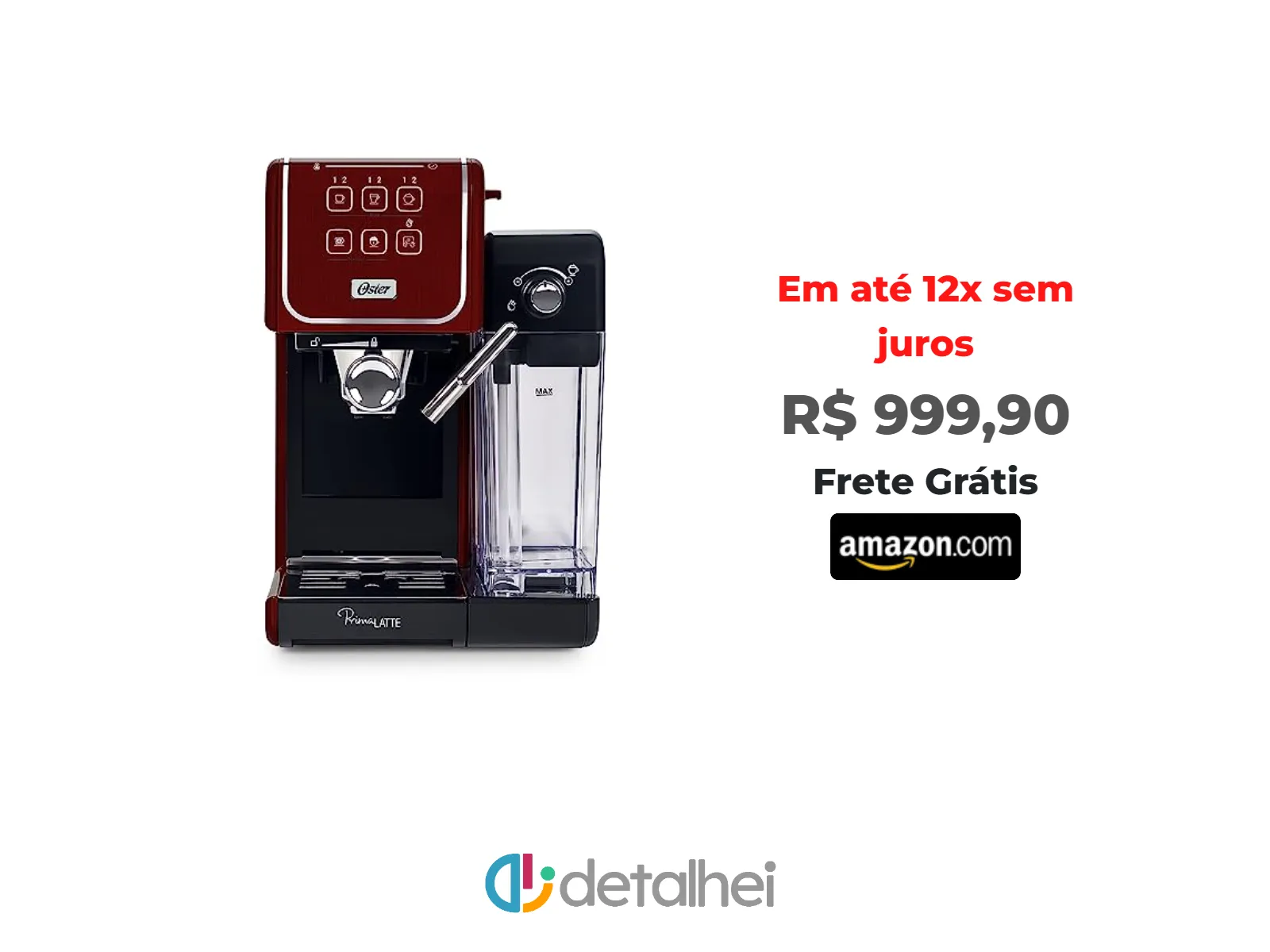 Foto do produto ❗Cafeteira Espresso Oster PrimaLatte Touch Red - 127V<br/>#Amazon: <a href="https://harpy.me/svryFjD-9gmm" target="_blank" rel="nofollow">https://harpy.me/svryFjD-9gmm</a>