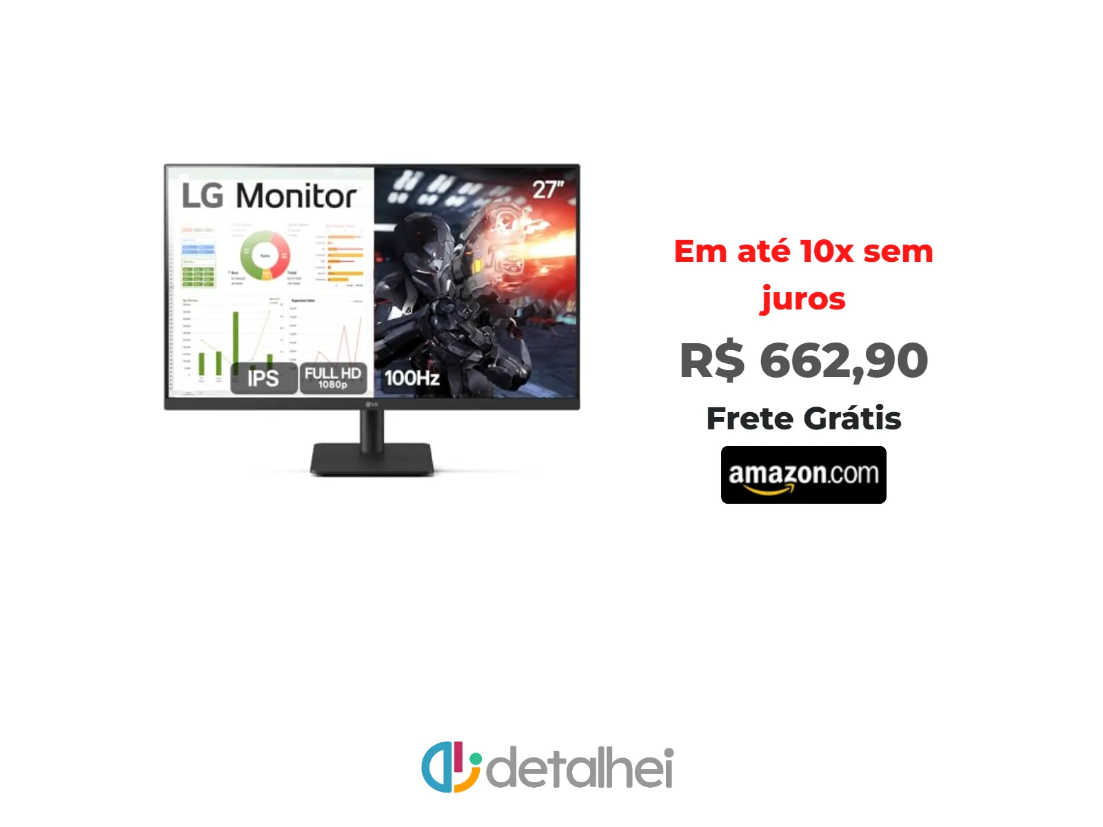 Foto do produto ❗Monitor PC Gamer LG 27” 27MS500 IPS 100Hz Full HD HDMI 2x<br/>#Amazon: <a href="https://harpy.me/u3StG2pp010i" target="_blank" rel="nofollow">https://harpy.me/u3StG2pp010i</a>