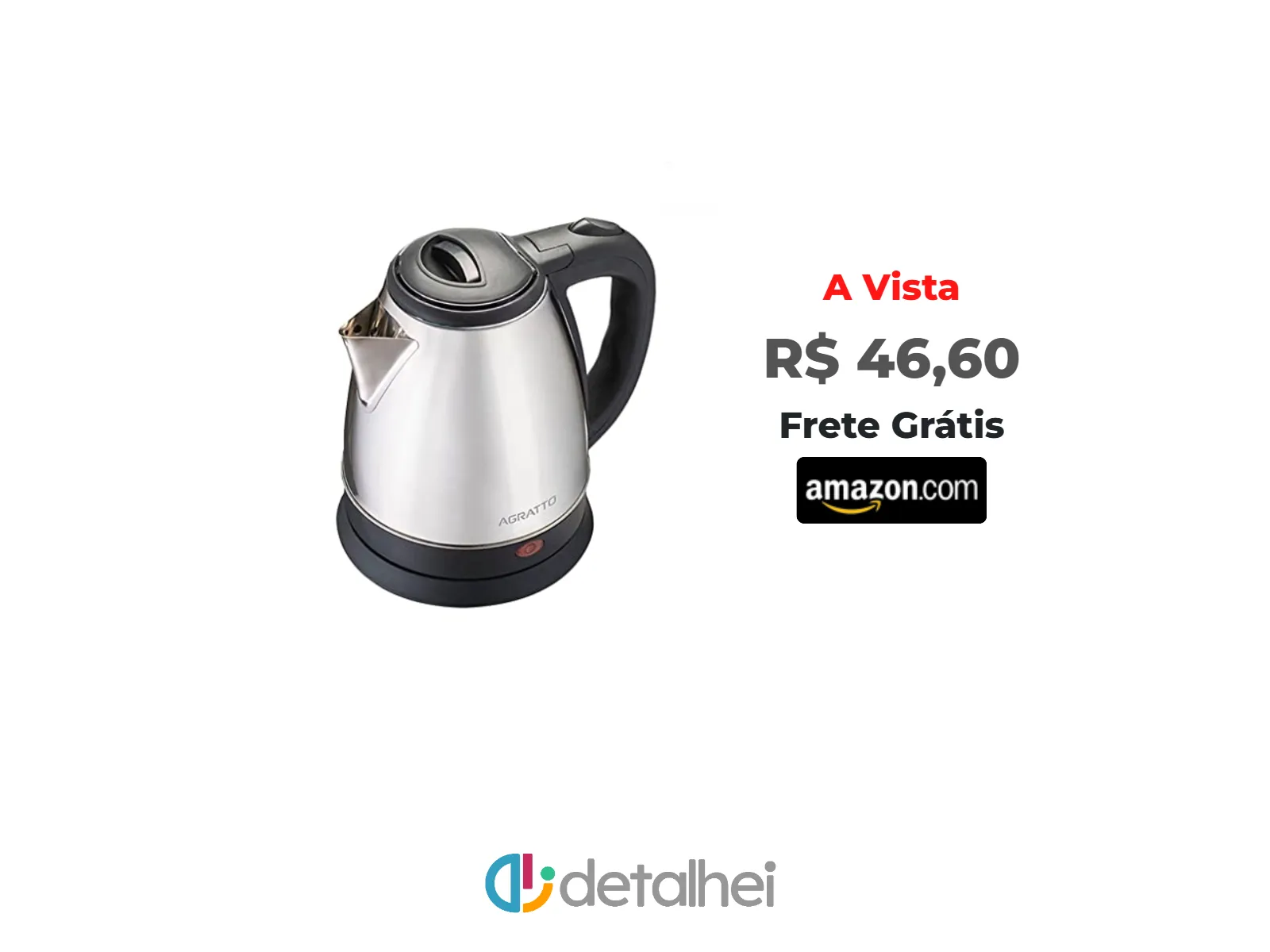 Foto do produto ❗Agratto, 783, Chaleira Elétrica, 127v, Preto/Inox<br/>#Amazon: <a href="https://harpy.me/uoIsc5MnJIQG" target="_blank" rel="nofollow">https://harpy.me/uoIsc5MnJIQG</a>