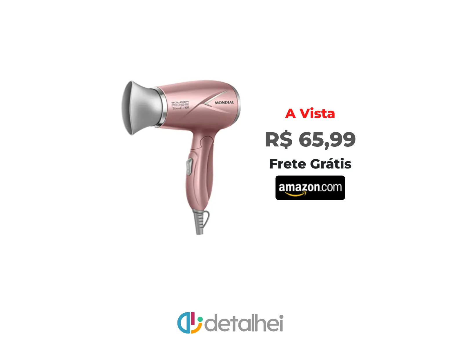 Foto do produto ❗MONDIAL Secador de Cabelos Travel, Golden Rose, 1200W, Bivolt - SC-47-GR<br/>#Amazon: <a href="https://harpy.me/pOikXFEPfqv3" target="_blank" rel="nofollow">https://harpy.me/pOikXFEPfqv3</a>